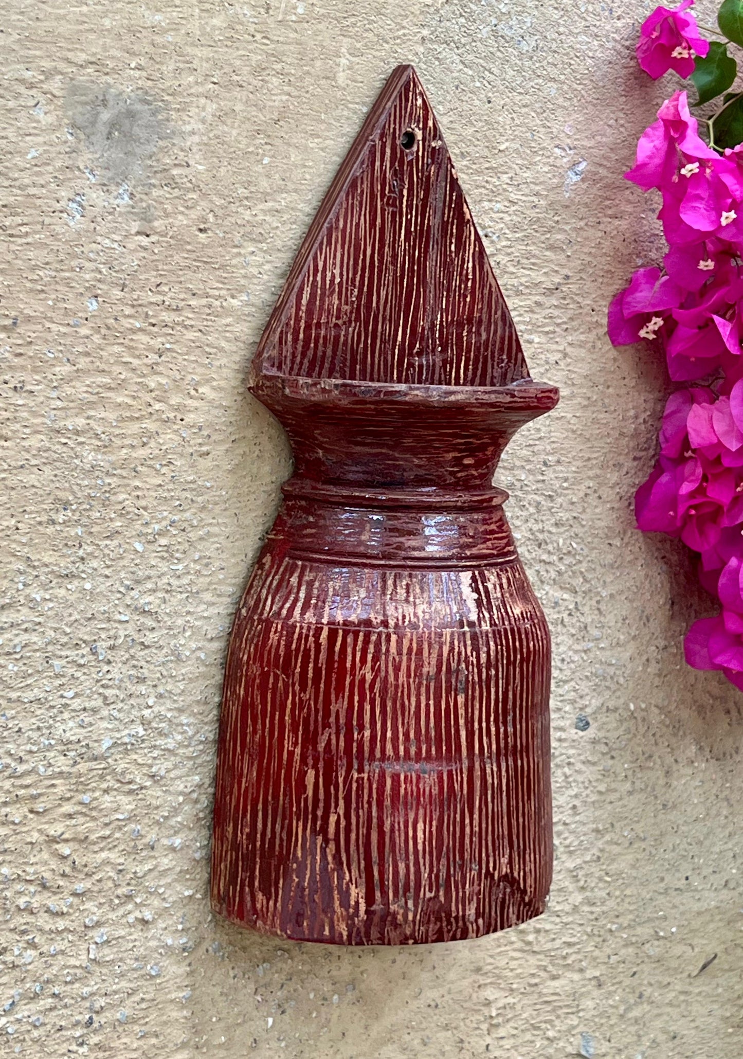 Wood Half Wall Pot