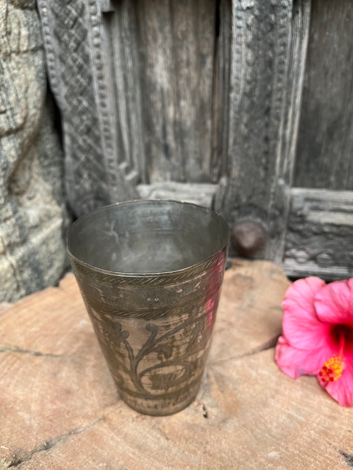 Brass Vintage Glass