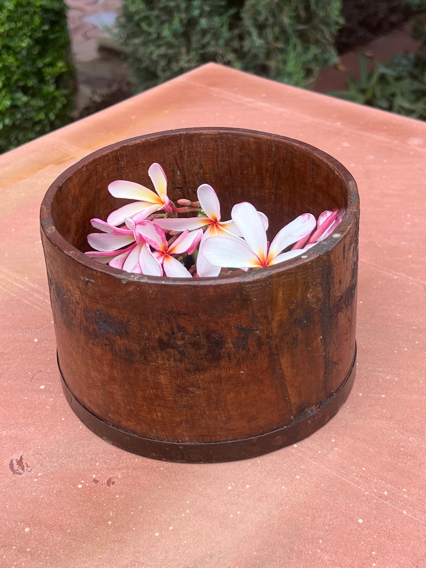 Wood Old Flower Pot