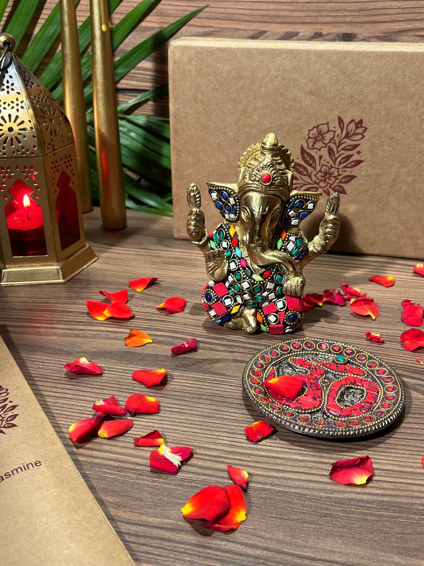 Brass Ganesh Om Incense Holder