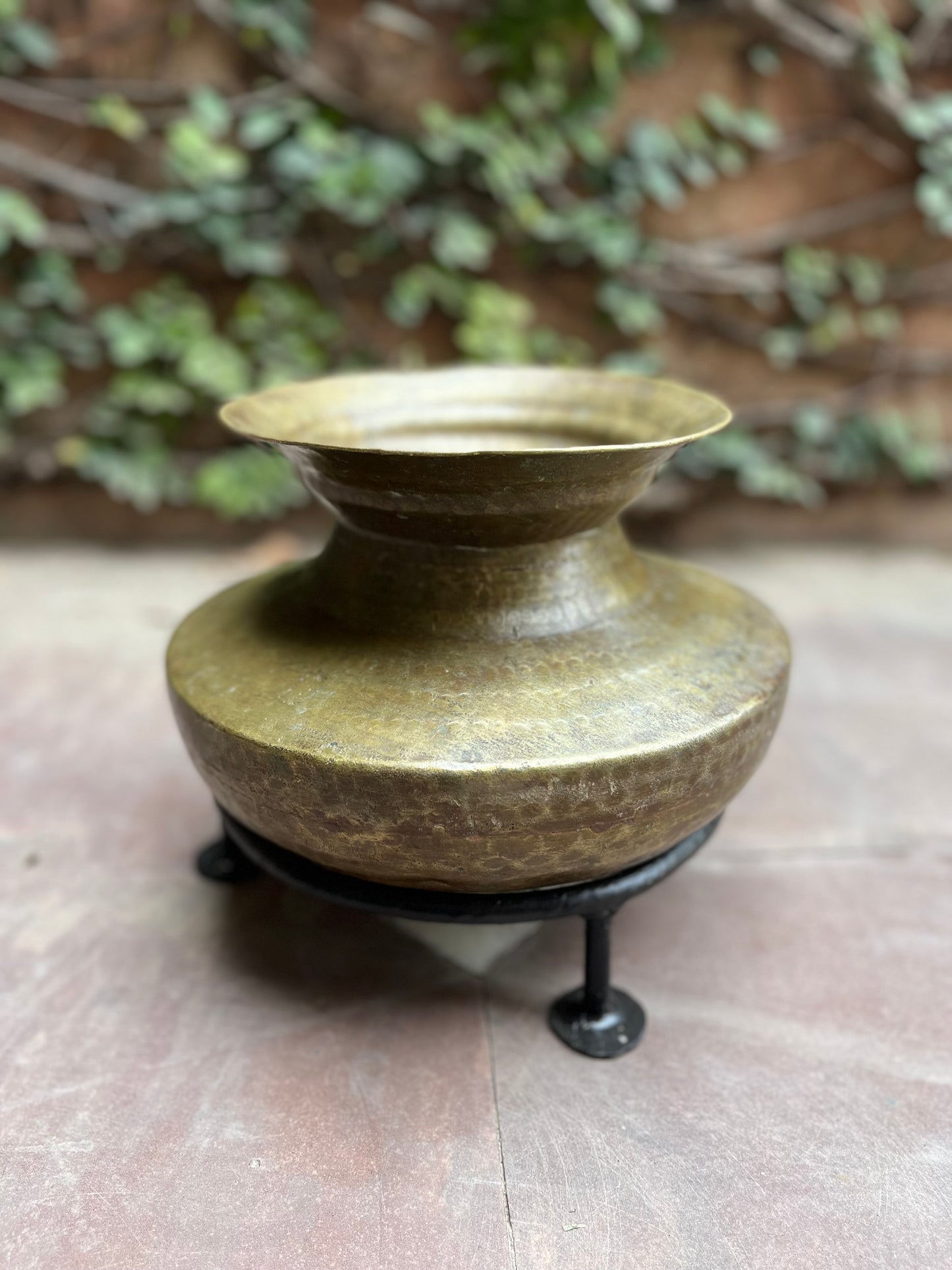 Brass Vintage Flower Planter