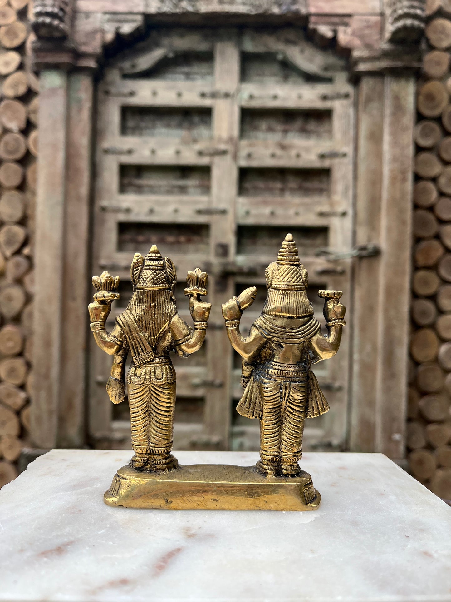 Brass Lord Vishnu & Laxmi