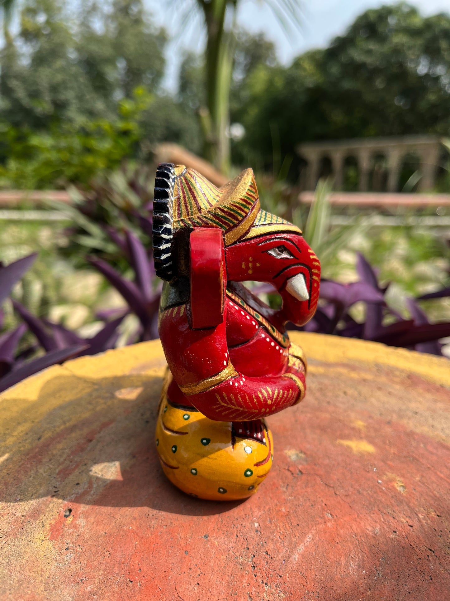 Wooden Handpainted Divine Ganesha