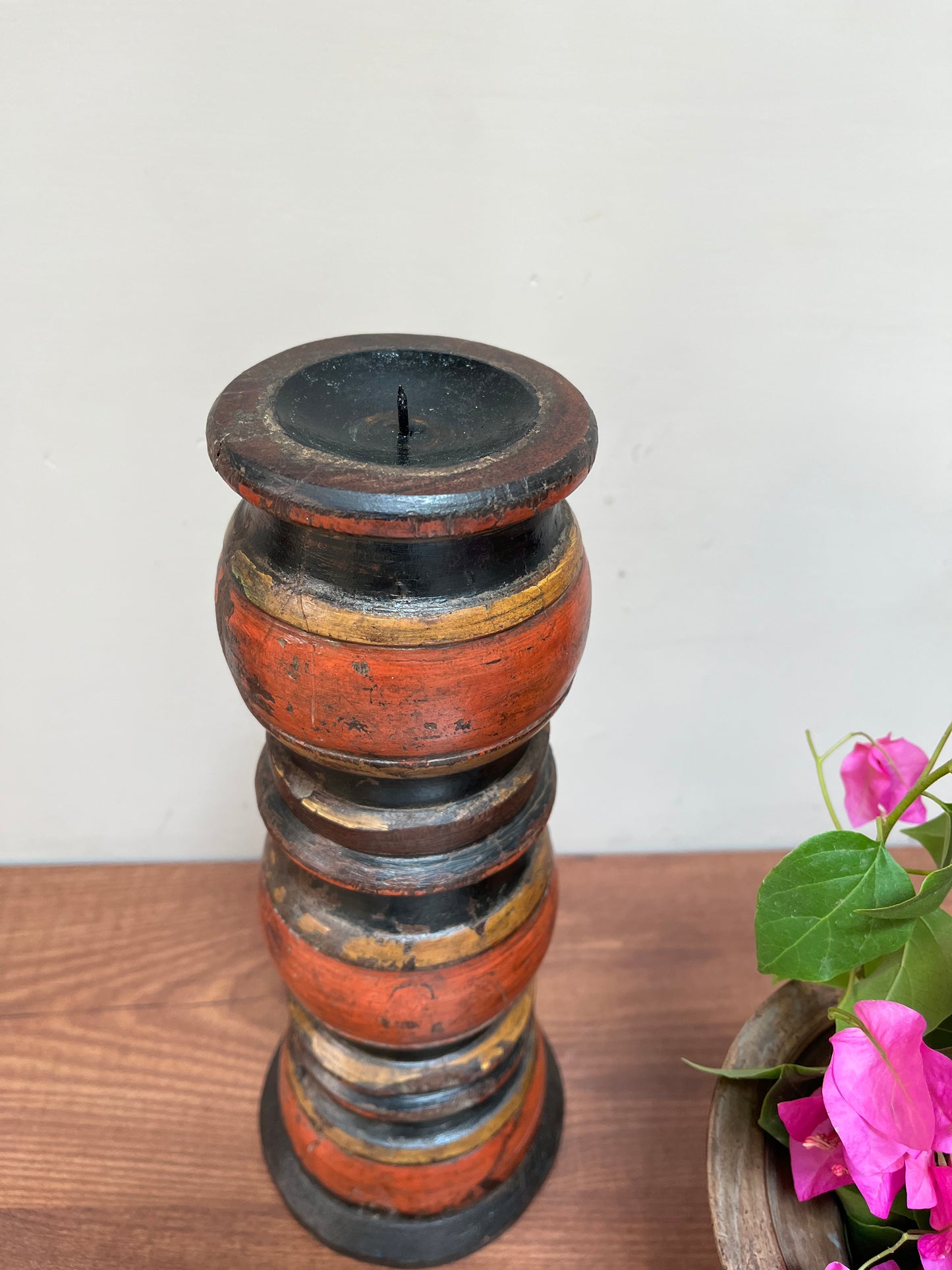 Wooden Vintage candle Stand