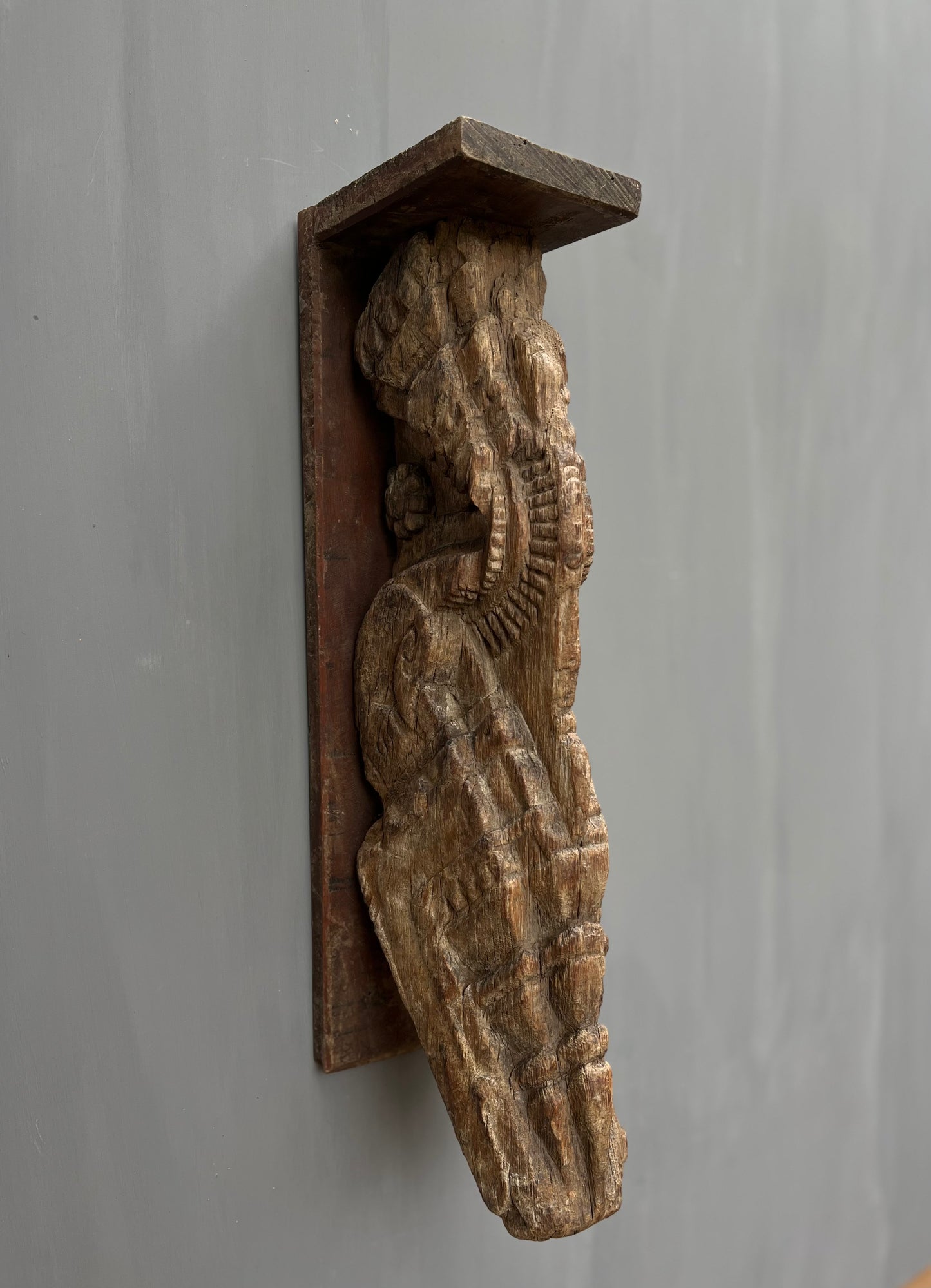 Vintage Hand Carved Wall Bracket