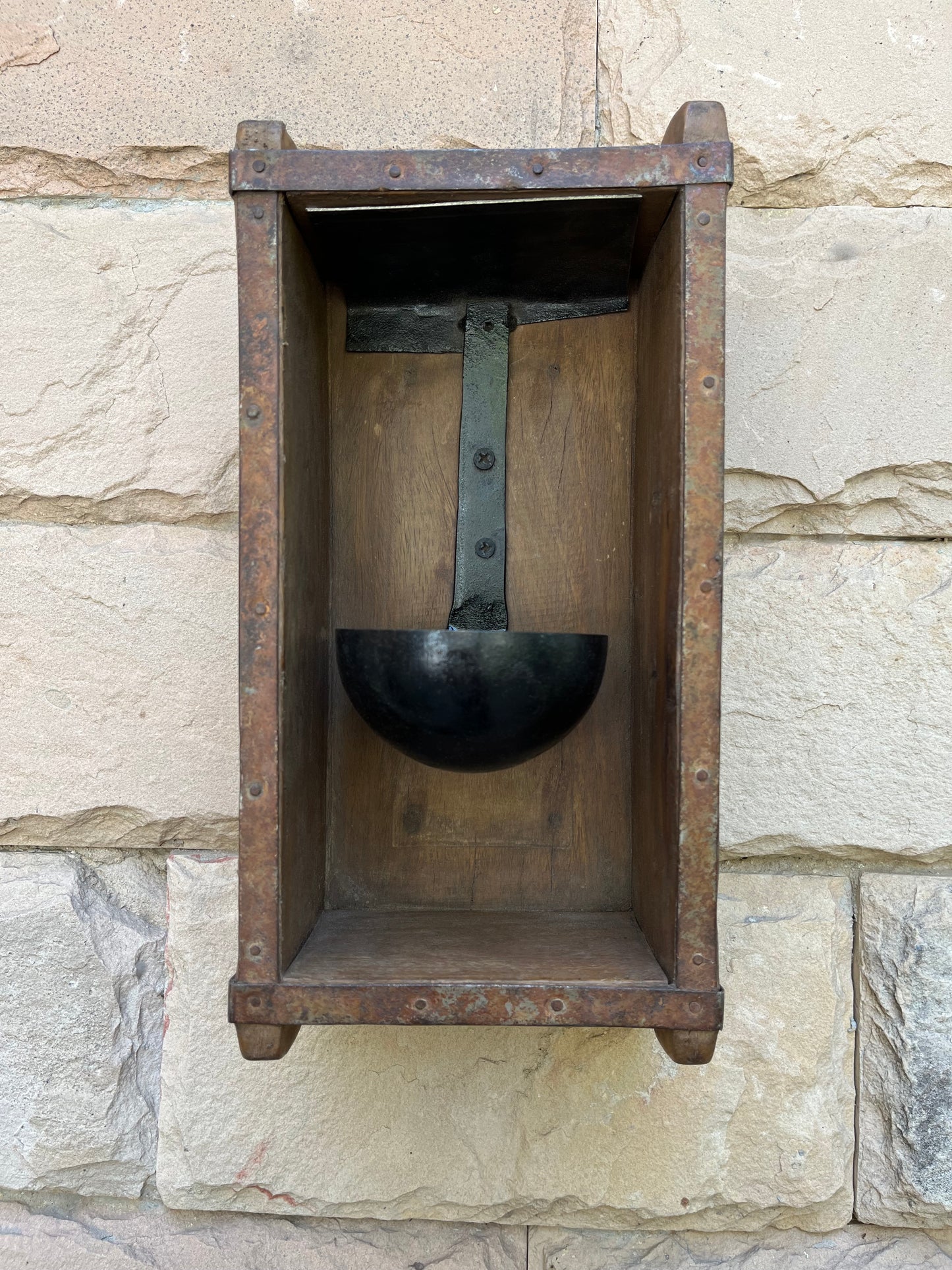Wooden Wall candle Oil Lamp