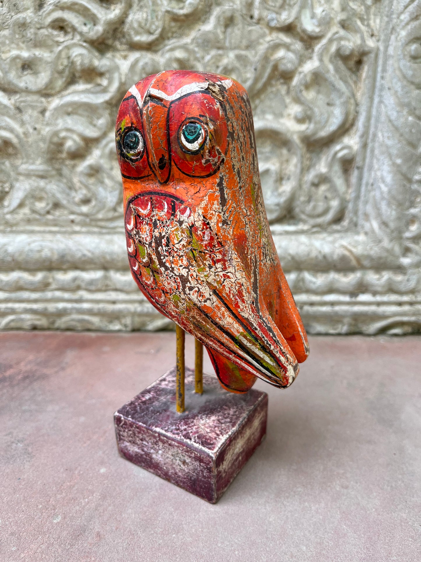 Wood Painted Owl