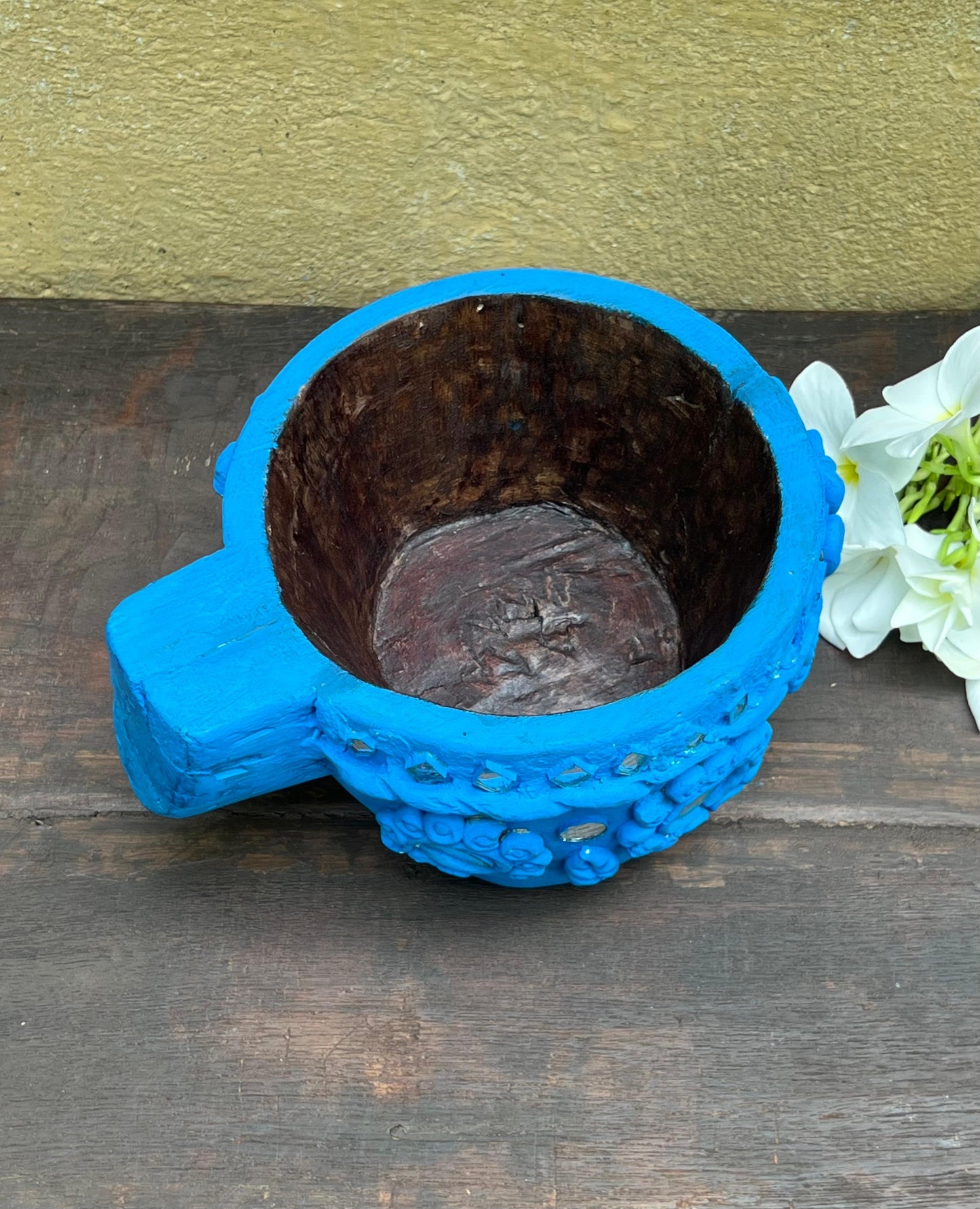 Terracotta Wooden Bowl 