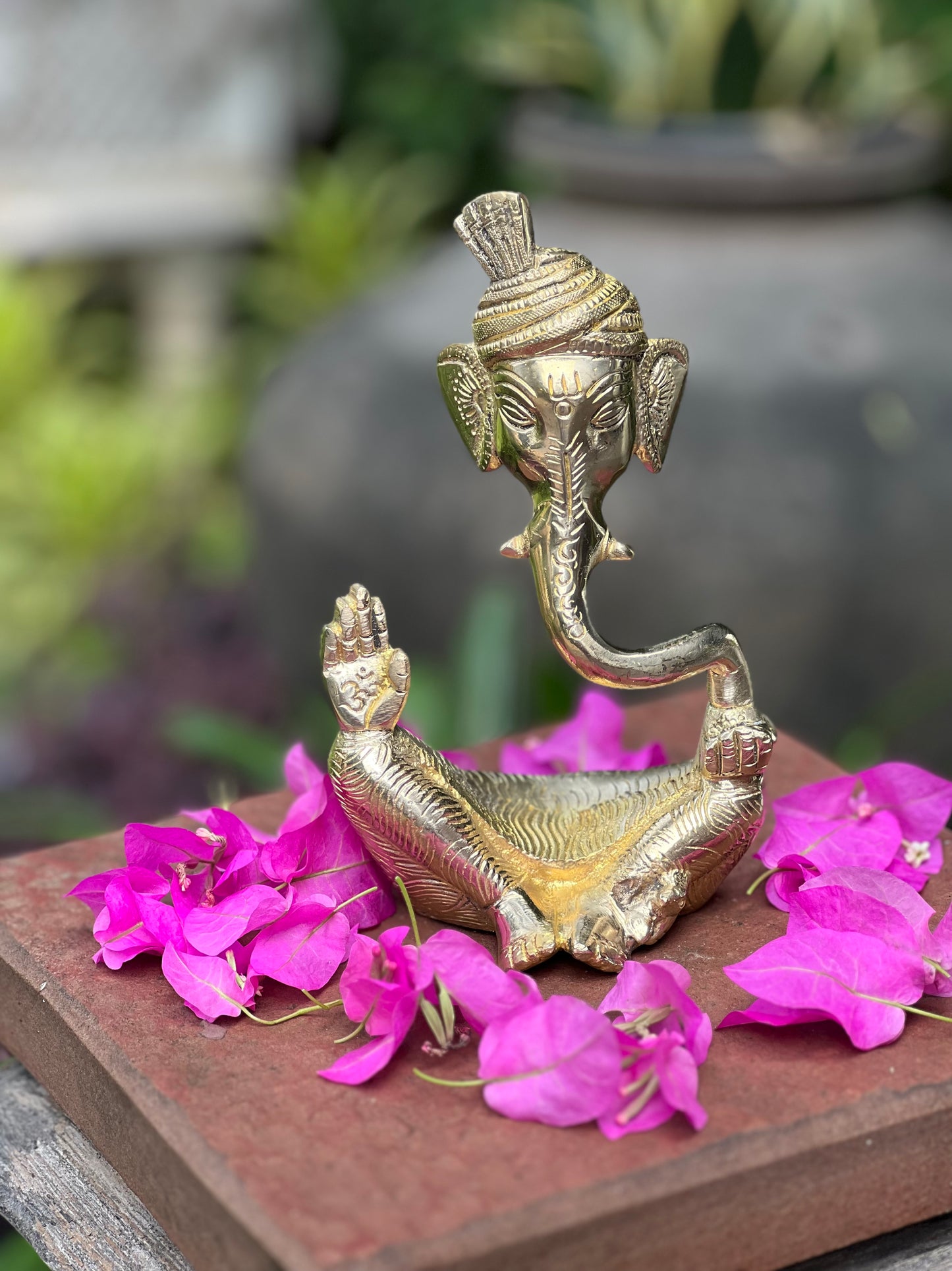Brass Turban Pagadi Lord Ganesha Idol