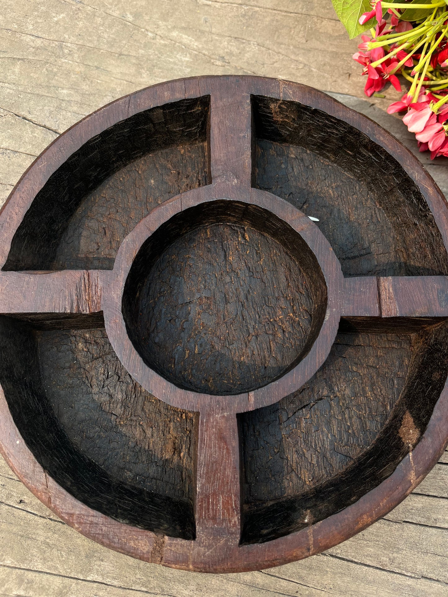 Vintage wooden Spice platter