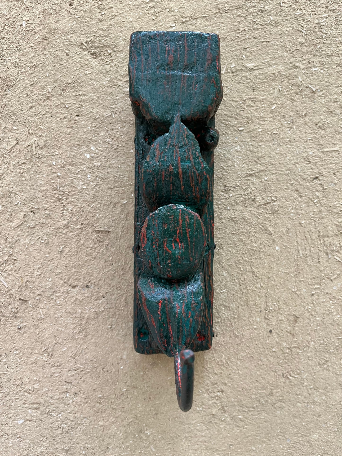 Green Carved Hook