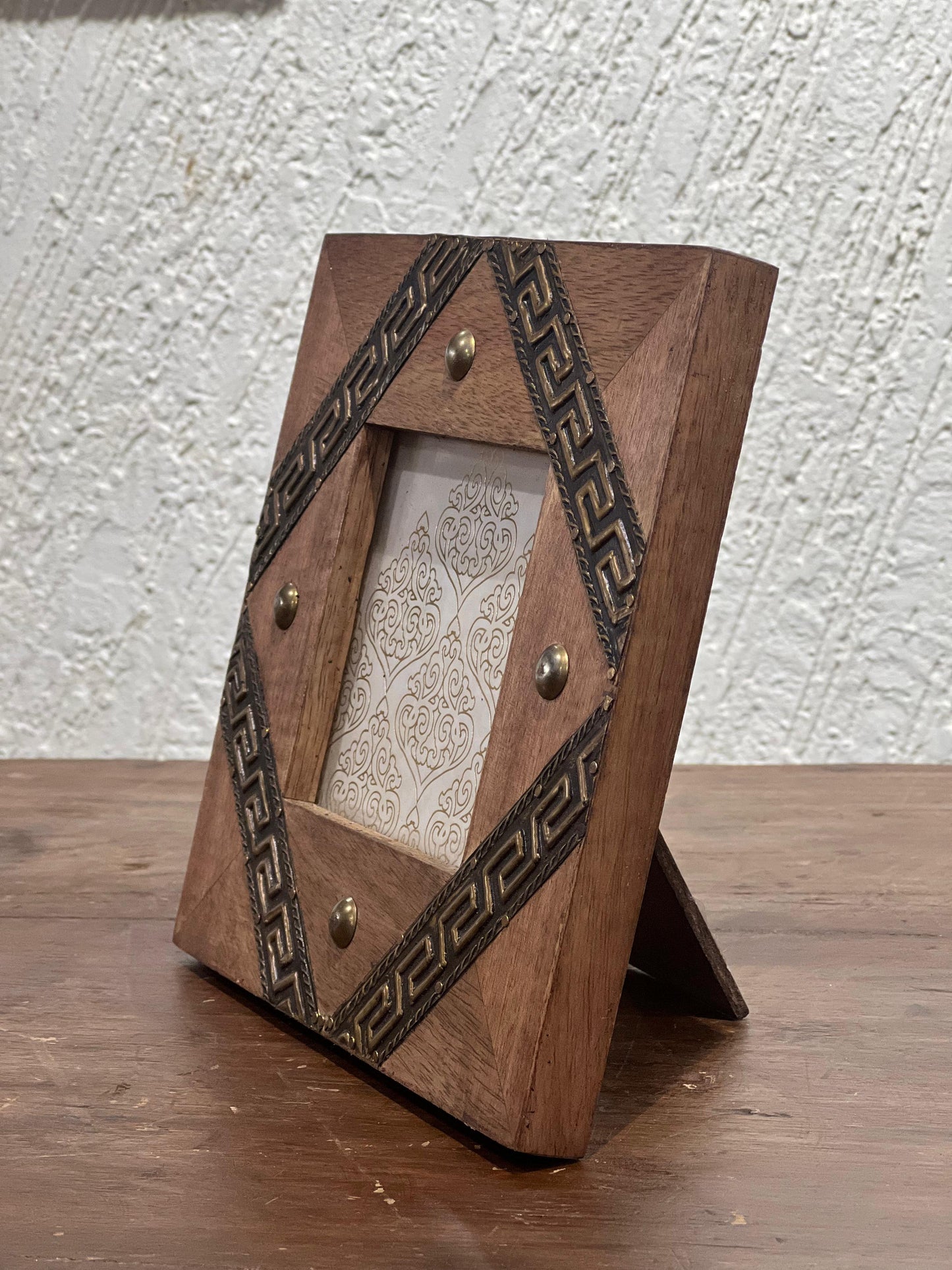 Wooden Photo Frame Brass Inlay
