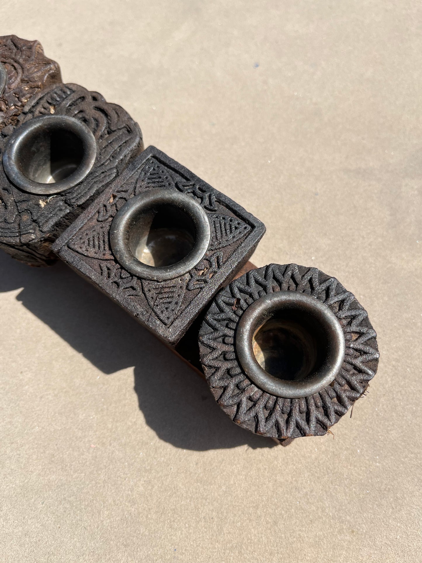 Printing Block candles Holder