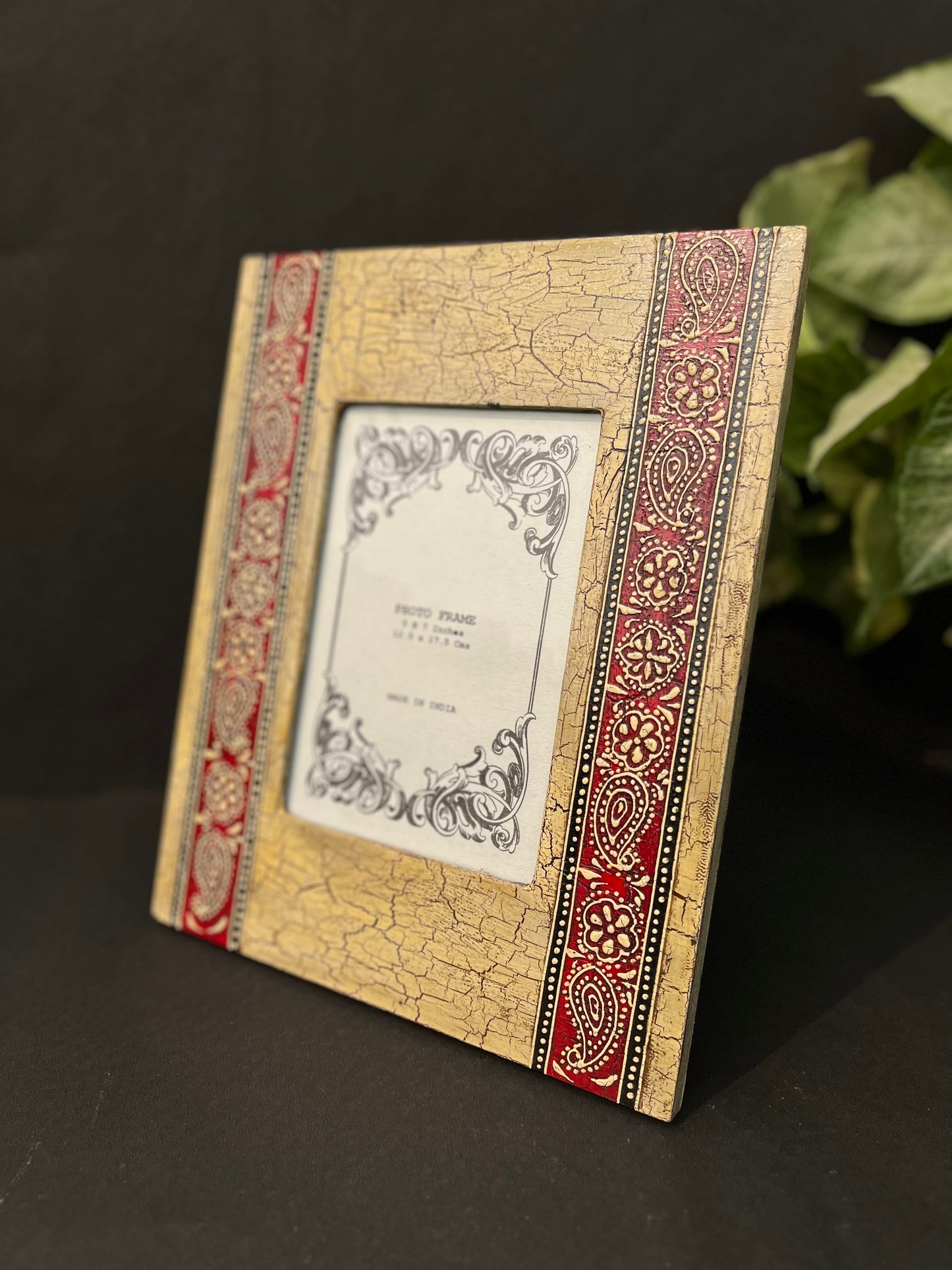 Wood Design Handpainted Photo Frame