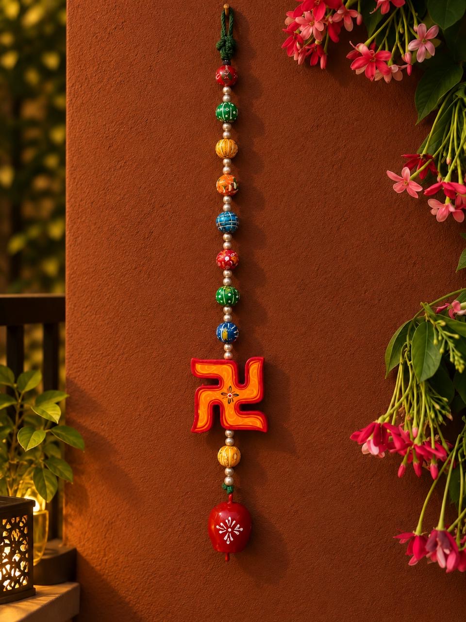 Swastik Clay Hanging 