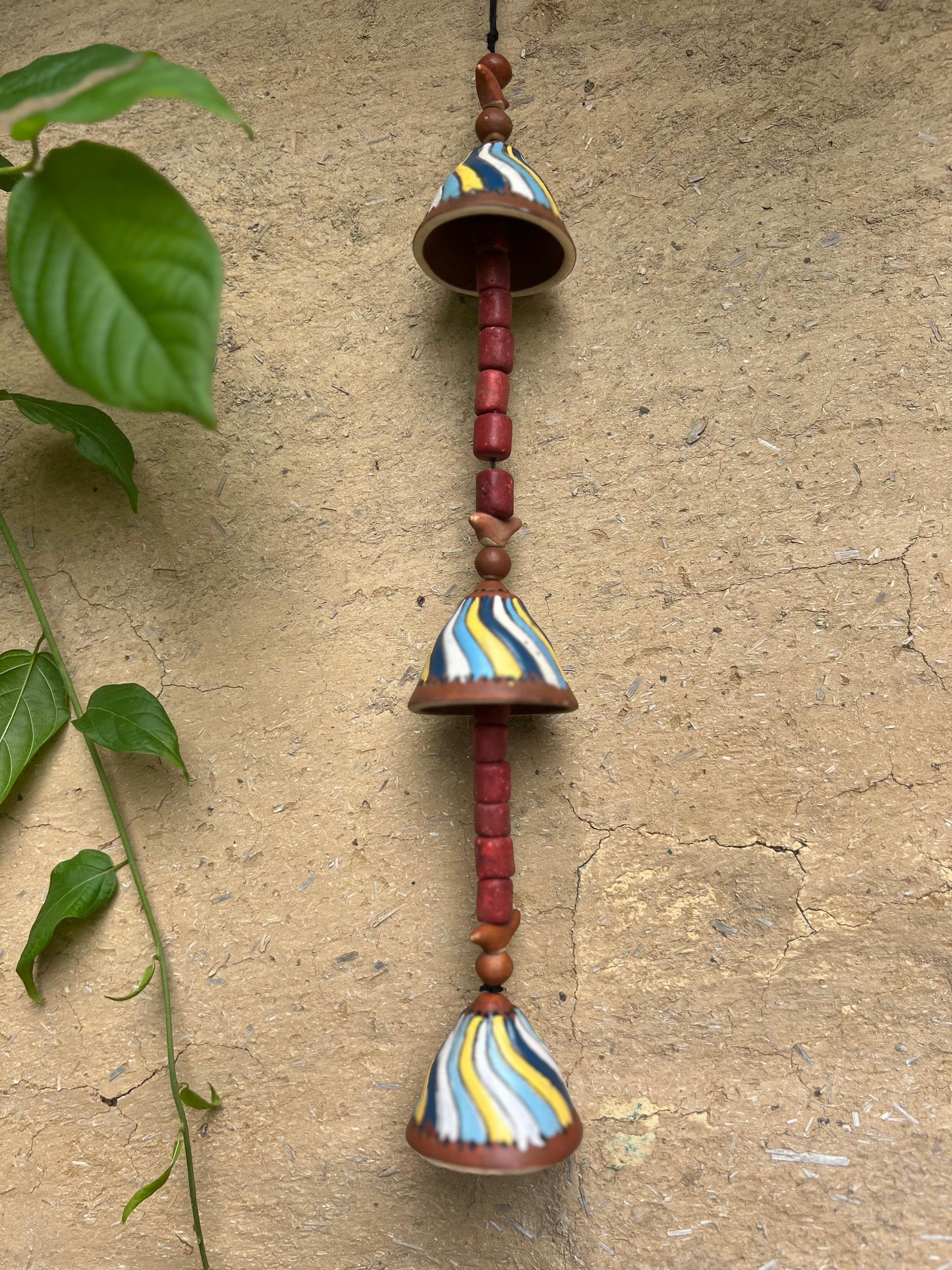 Clay Hand Painted Bell Hanging