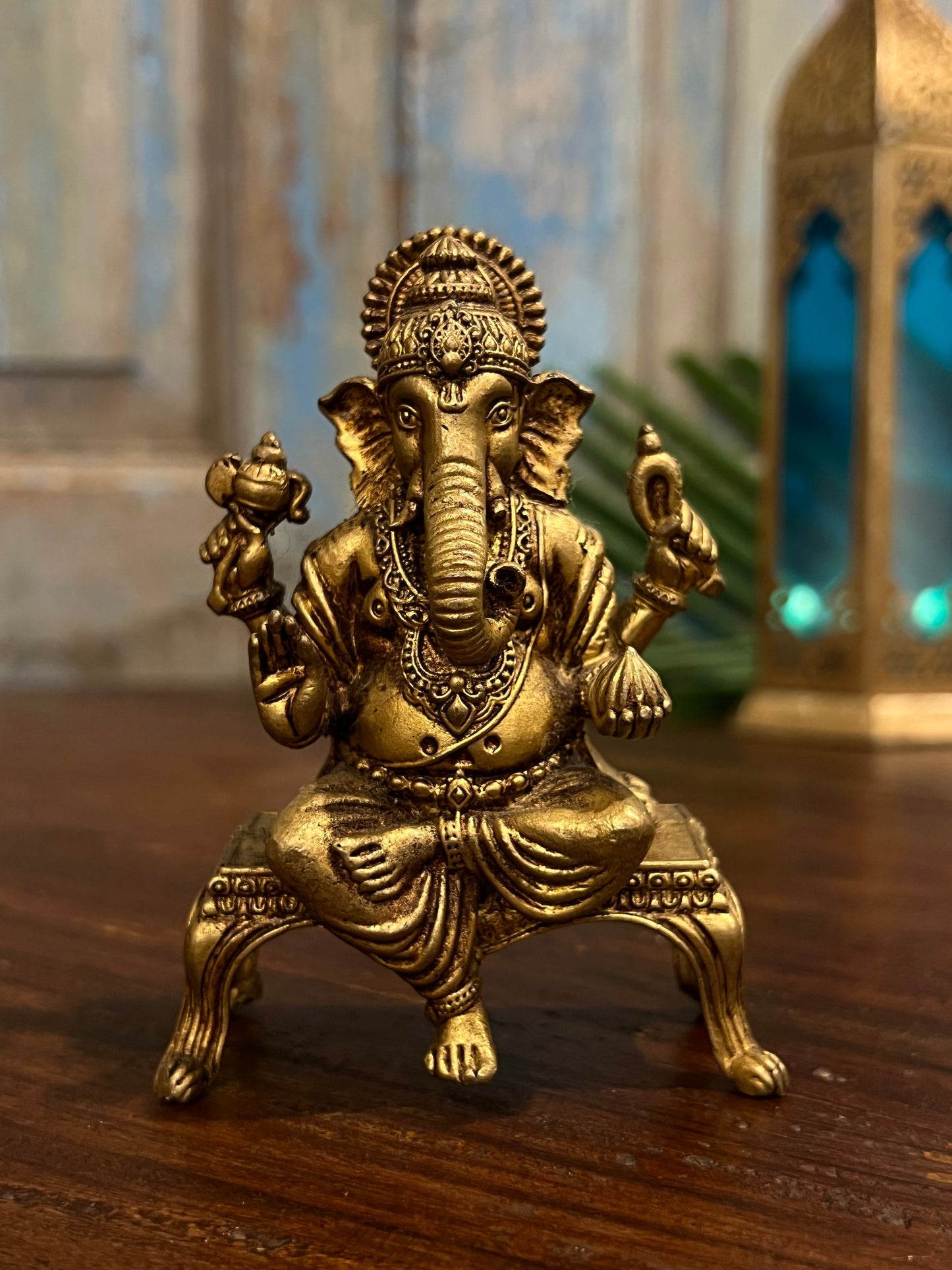 Ganesha Sitting On Chowki