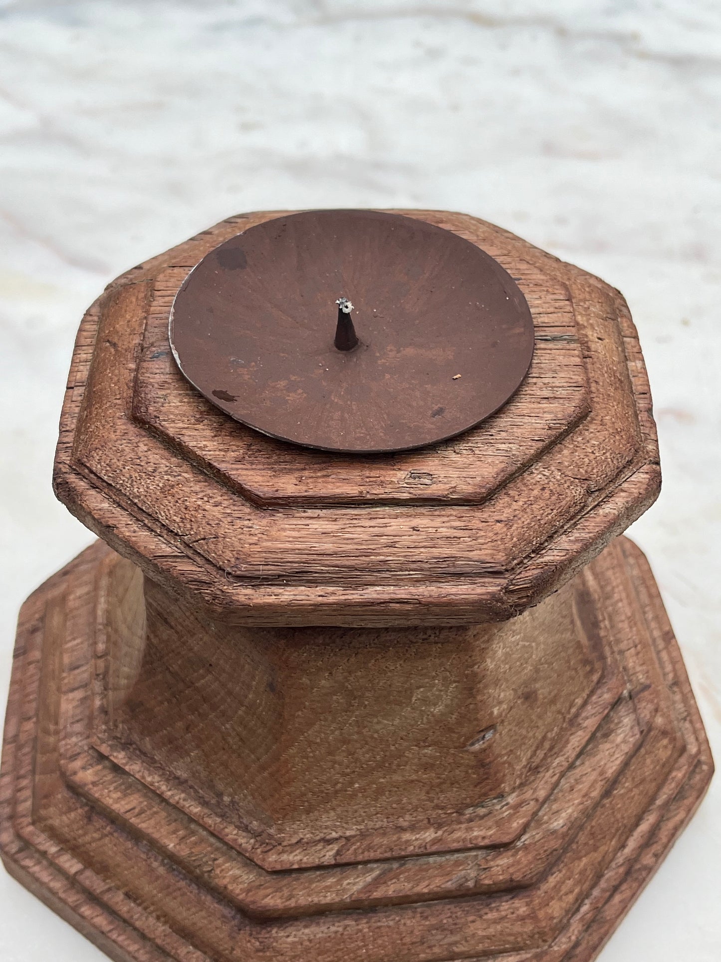 Wood Vintage Candle Stand