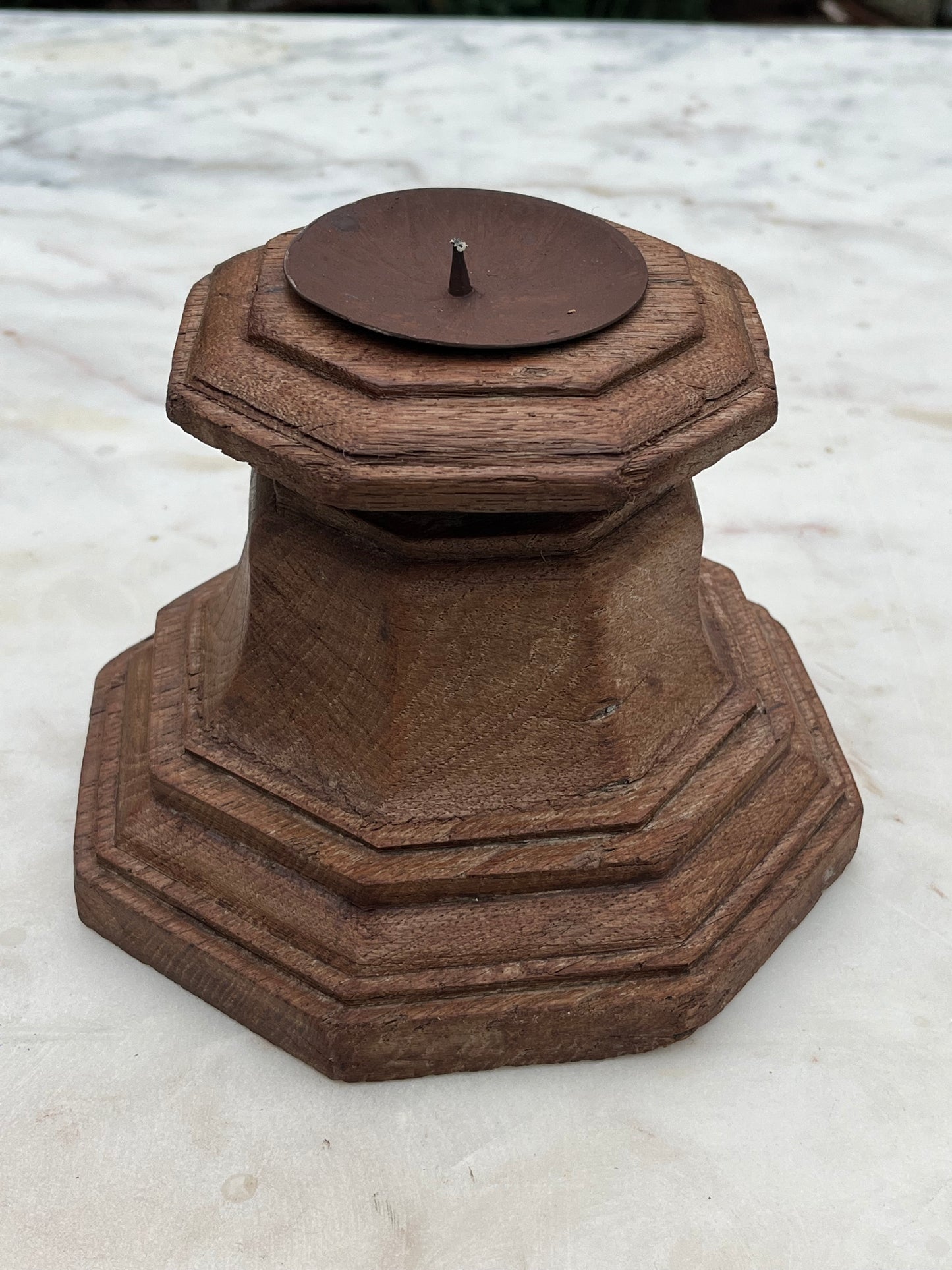 Wood Vintage Candle Stand