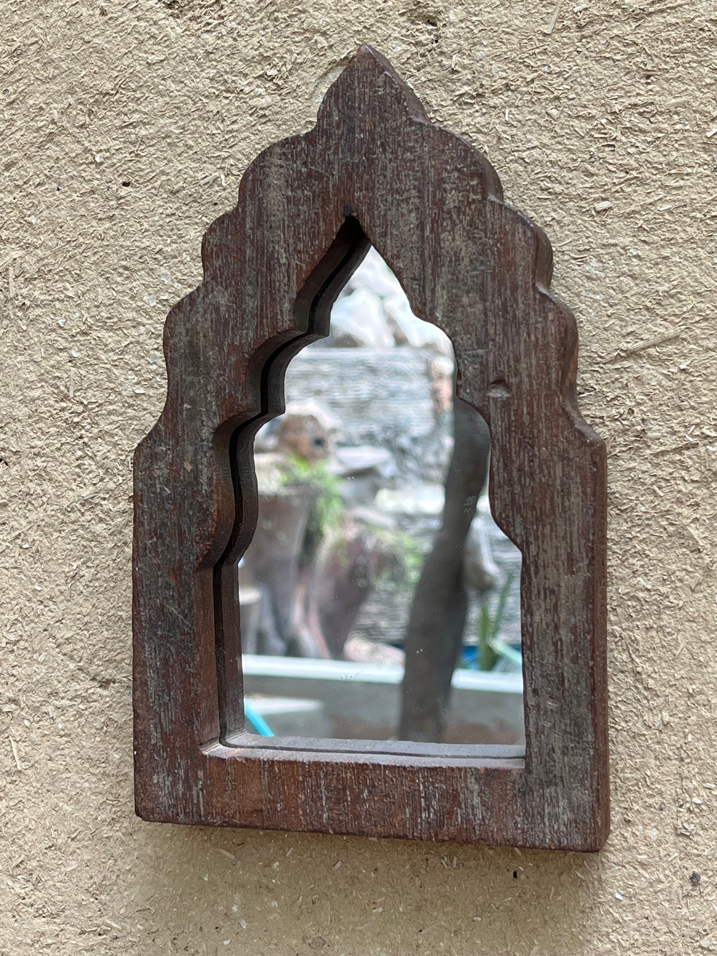 Wood Arch Decorative Mirror