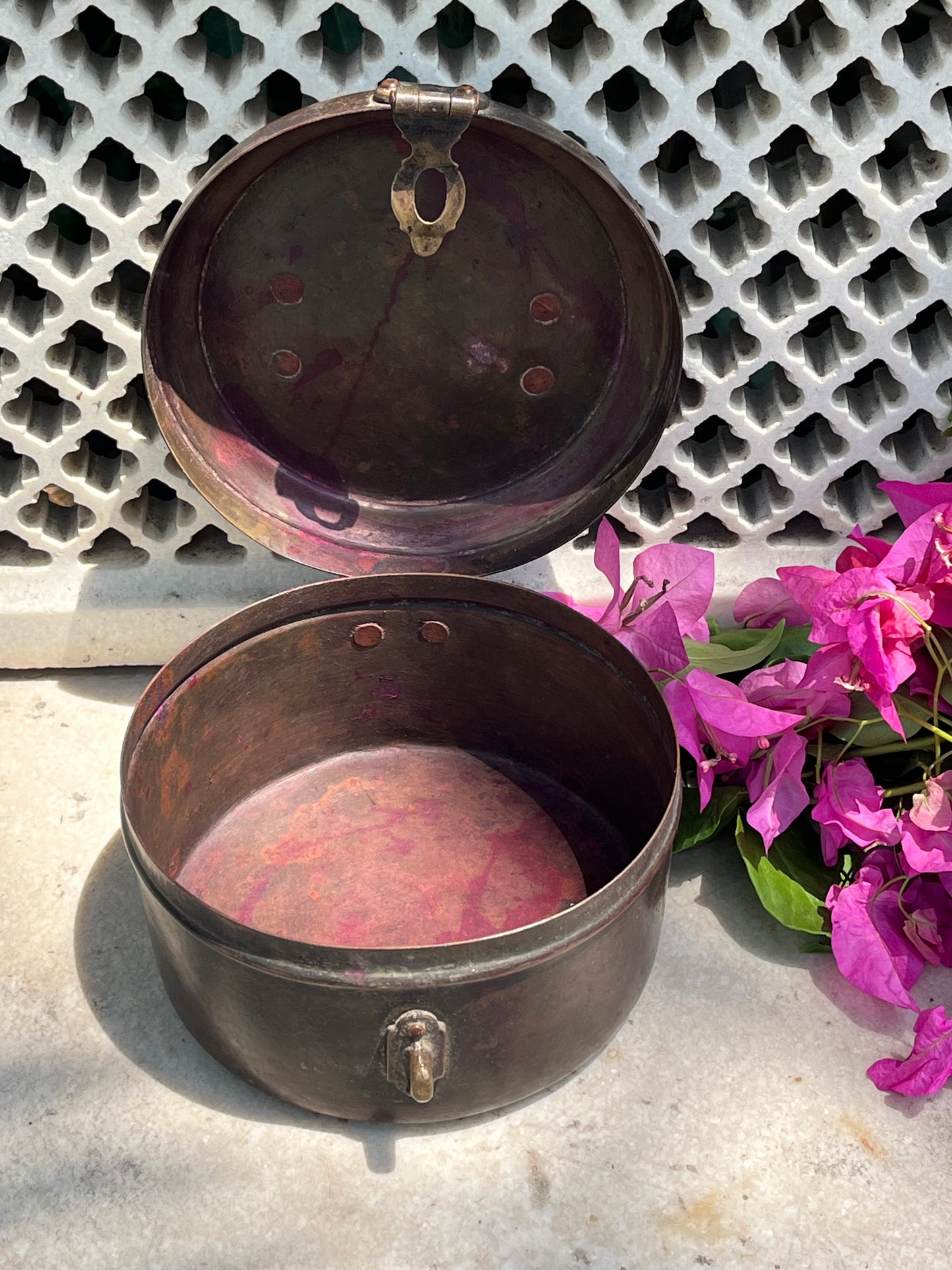 Vintage Brass Chapati Box