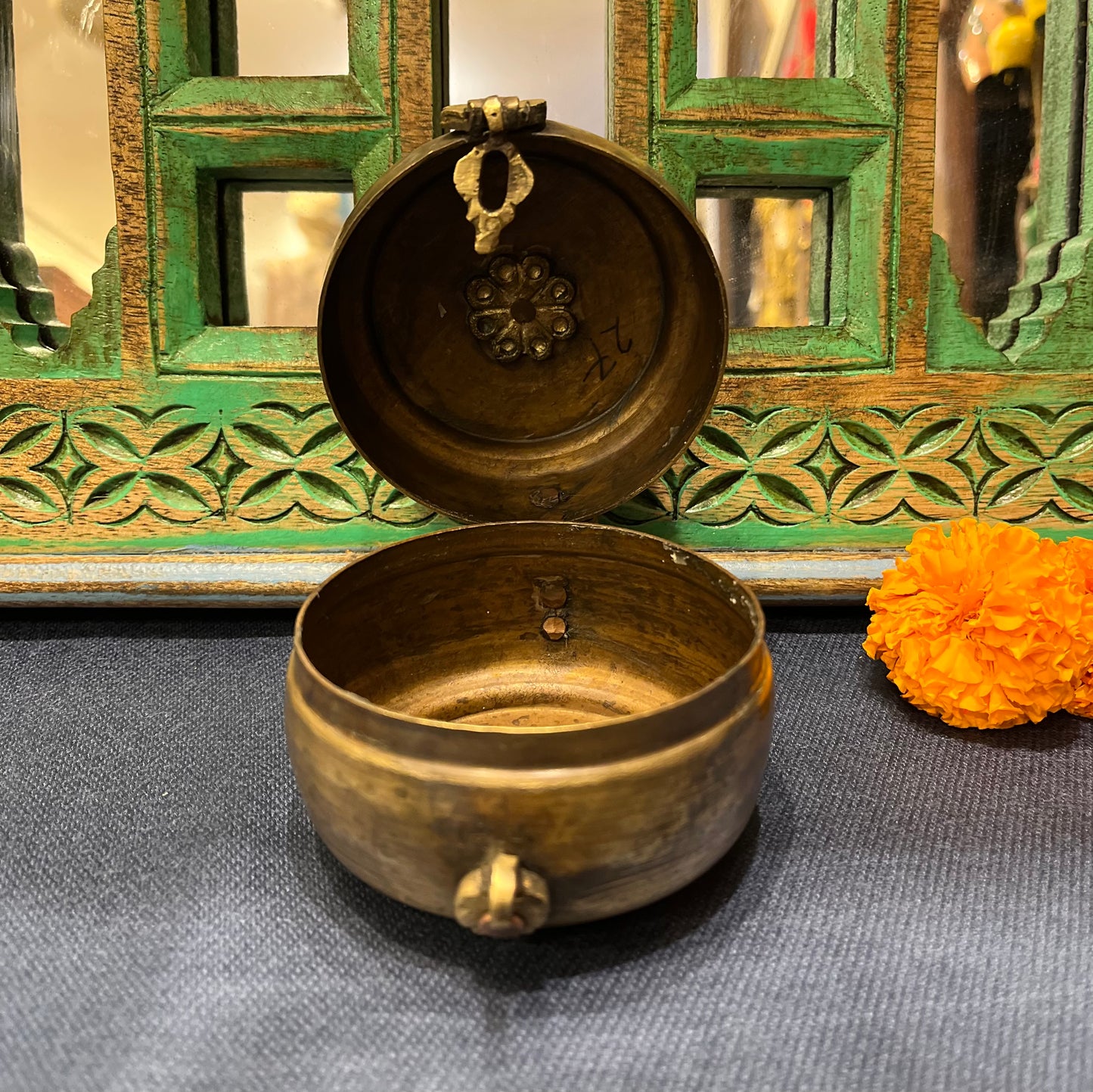 Vintage Brass Paan/Jewellery Box