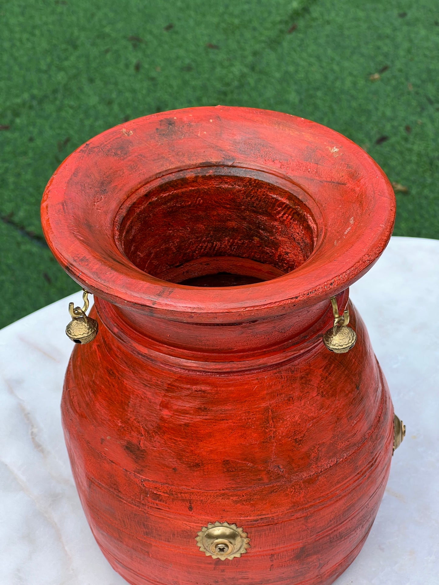 Decorative Pot With Brass Bell