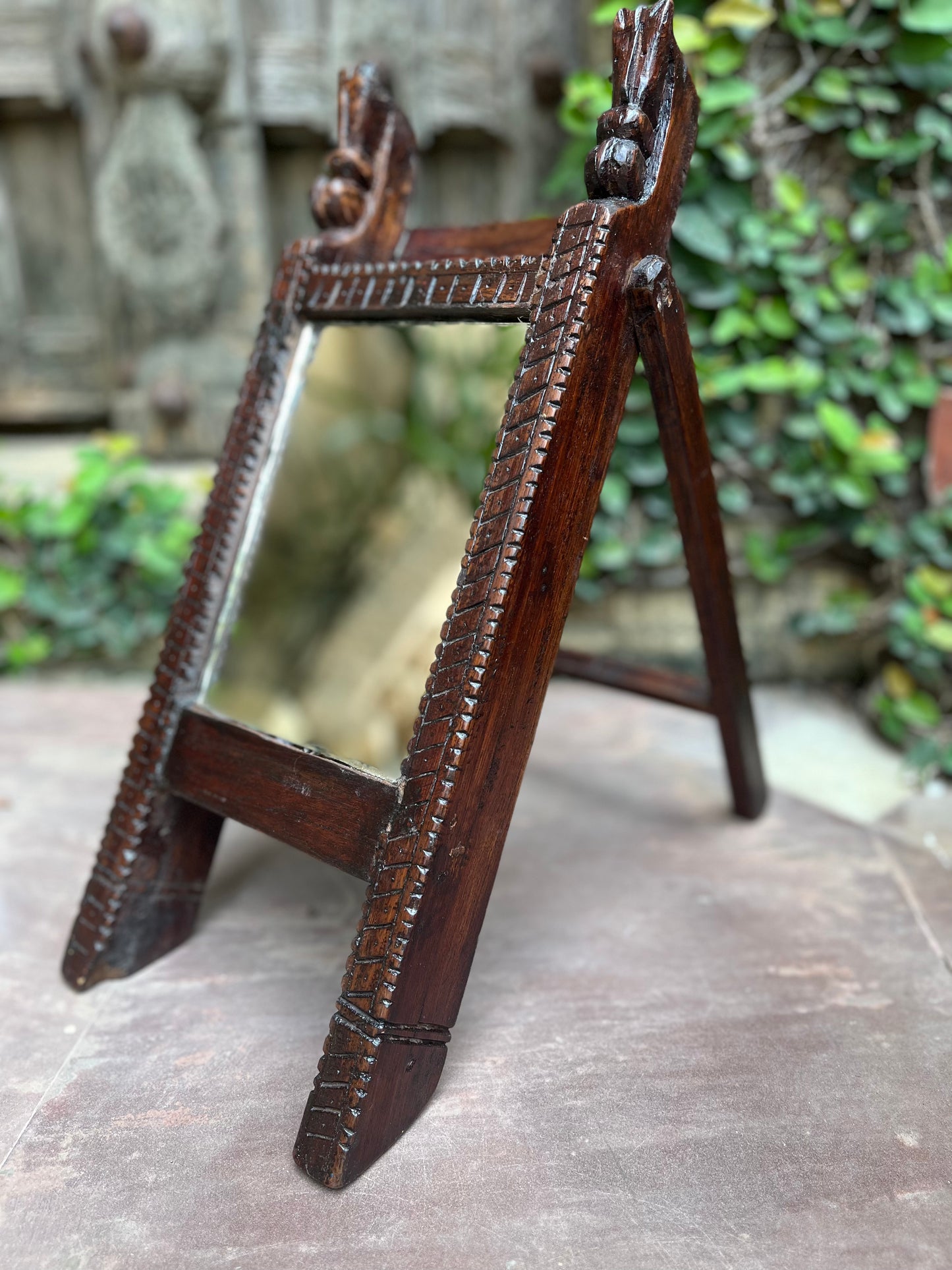 Vintage Folding Mirror Frame
