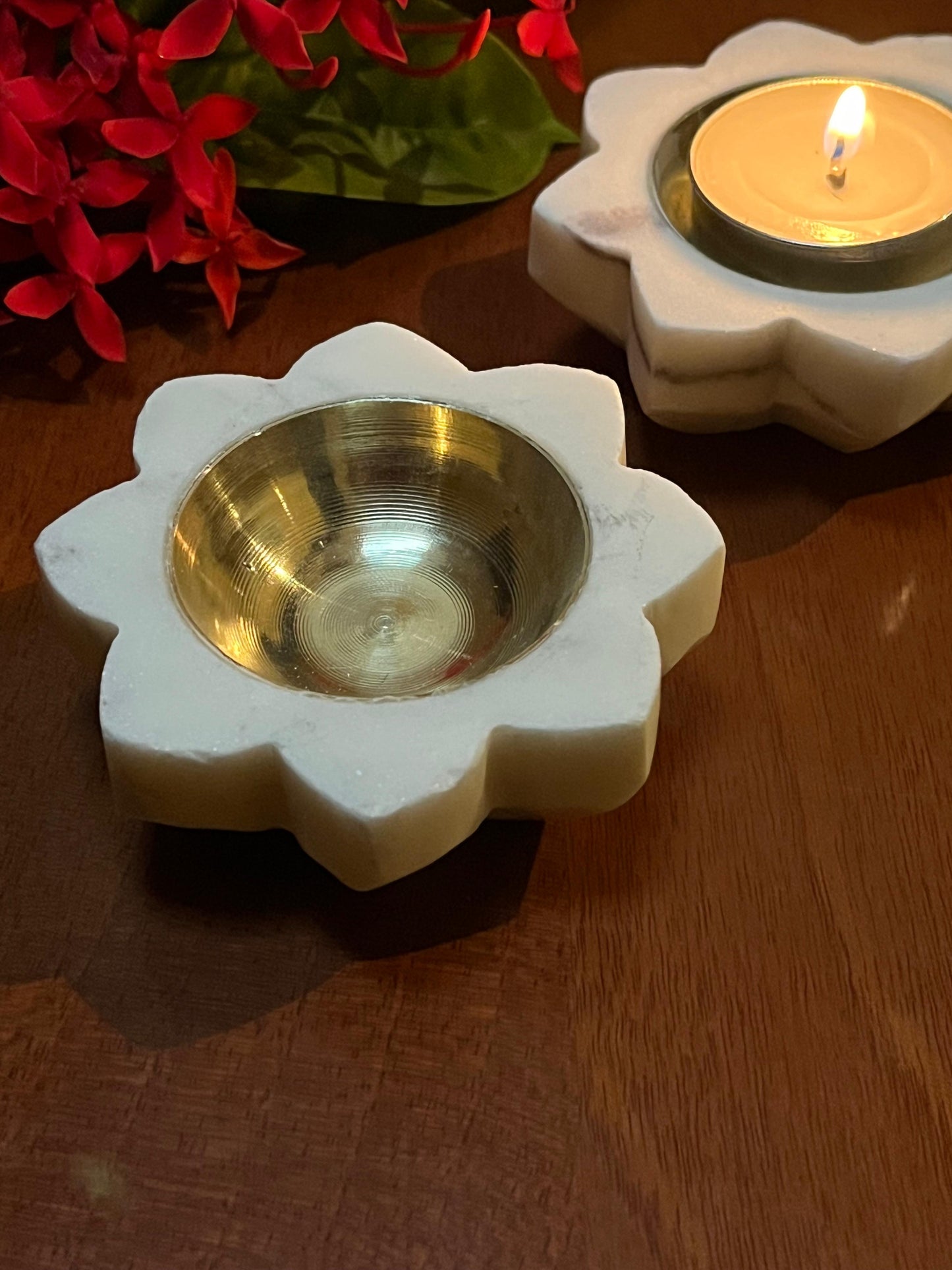 Marble Diya Set Of 2