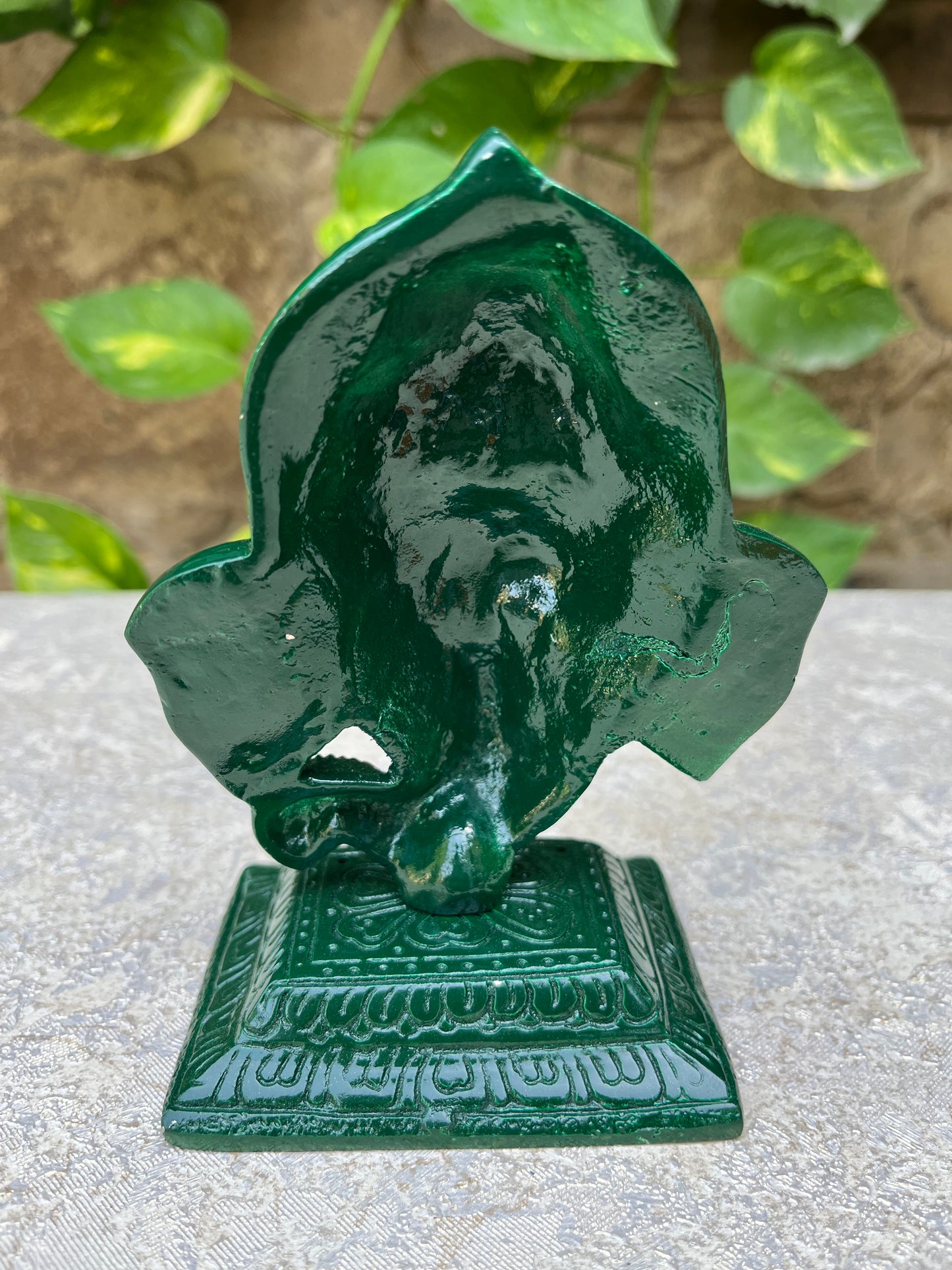 Divine Green Metal Ganesha