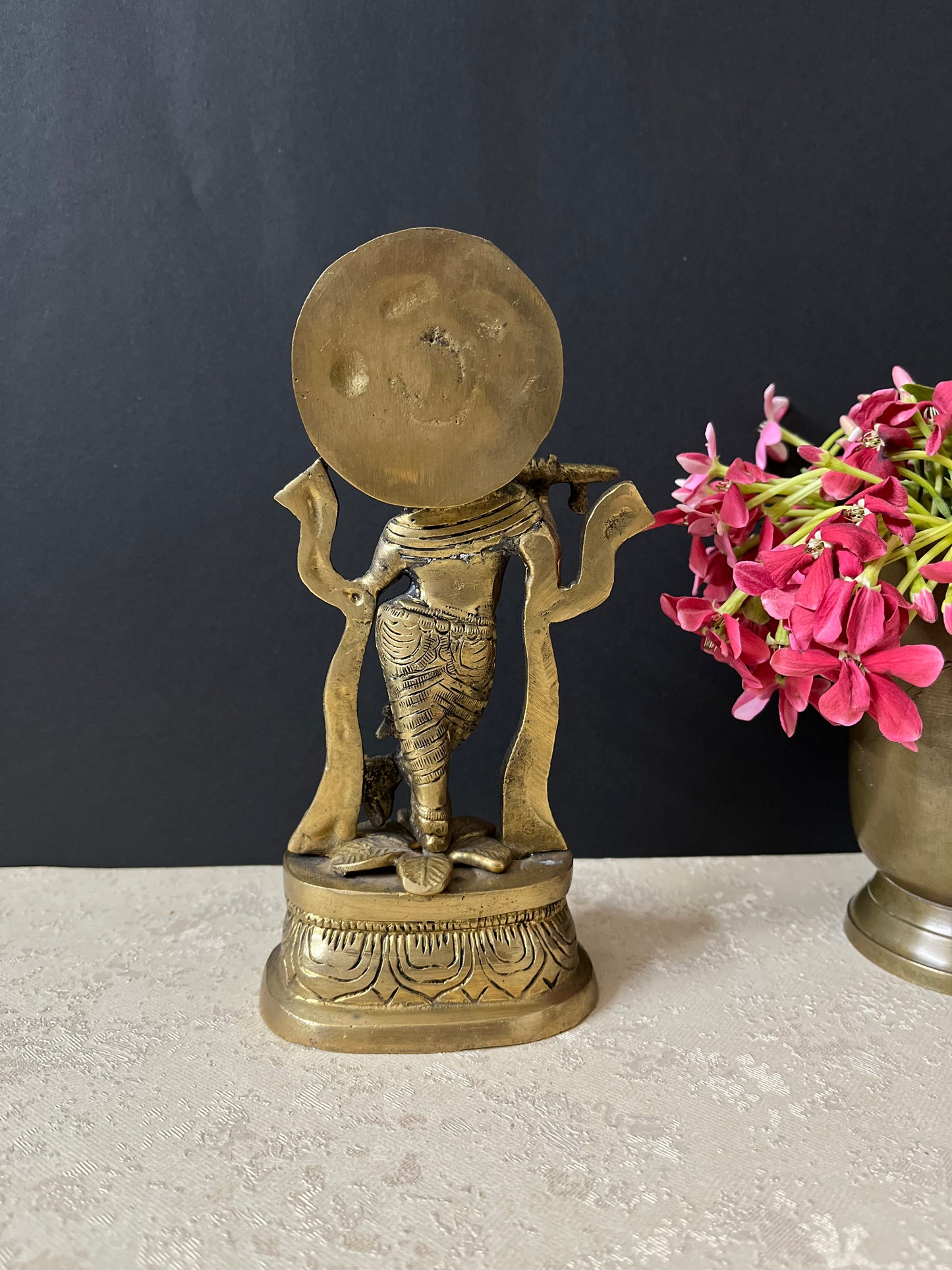Brass Lord Divine Standing Krishna