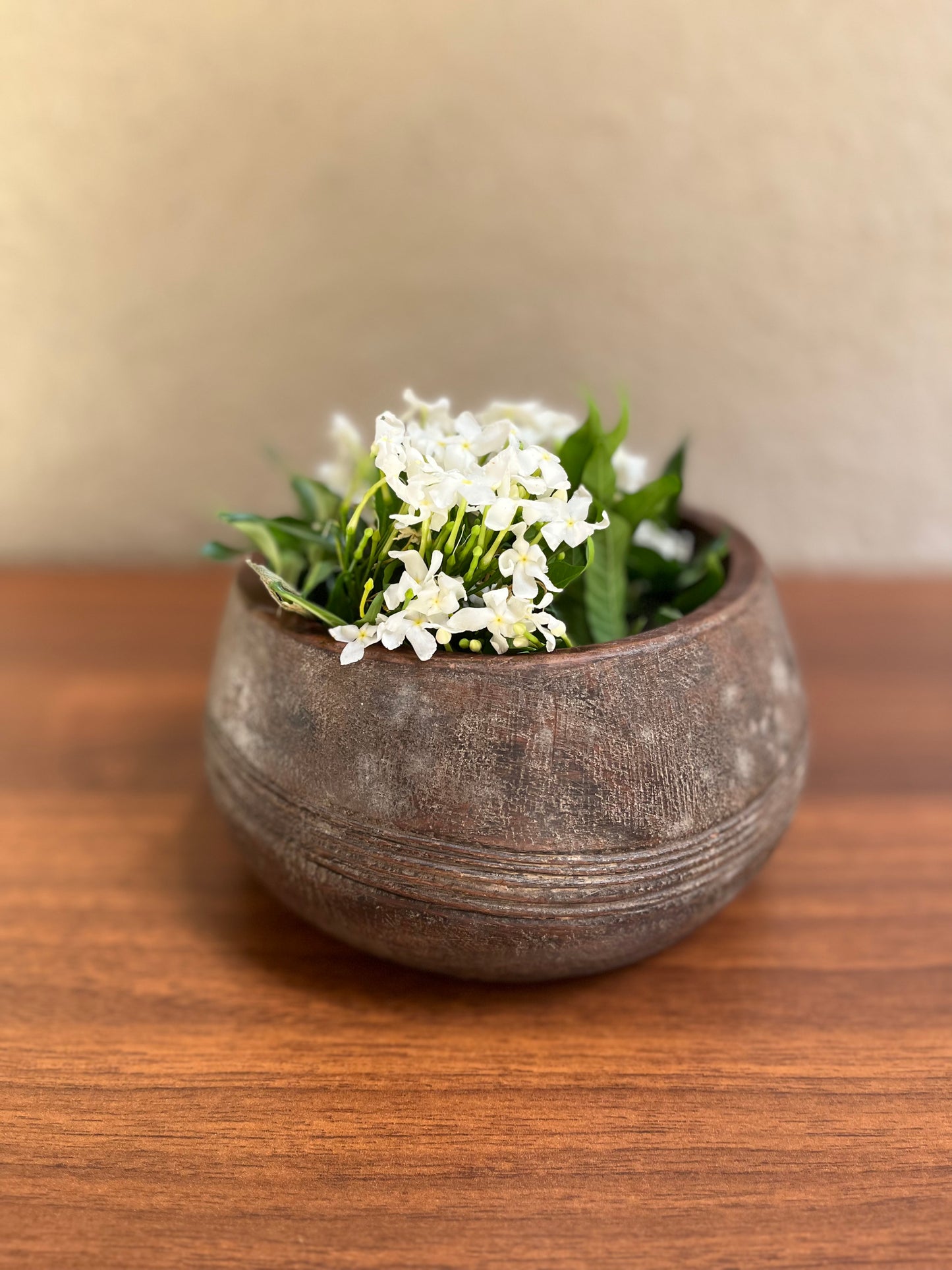 vintage wooden planter