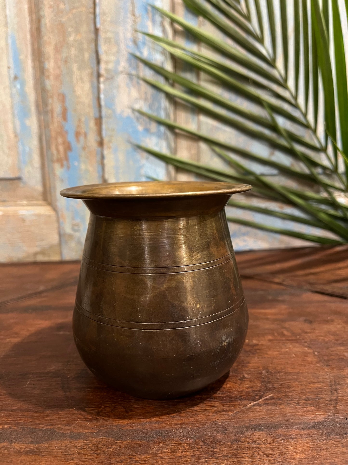 Old Brass Flower Pot