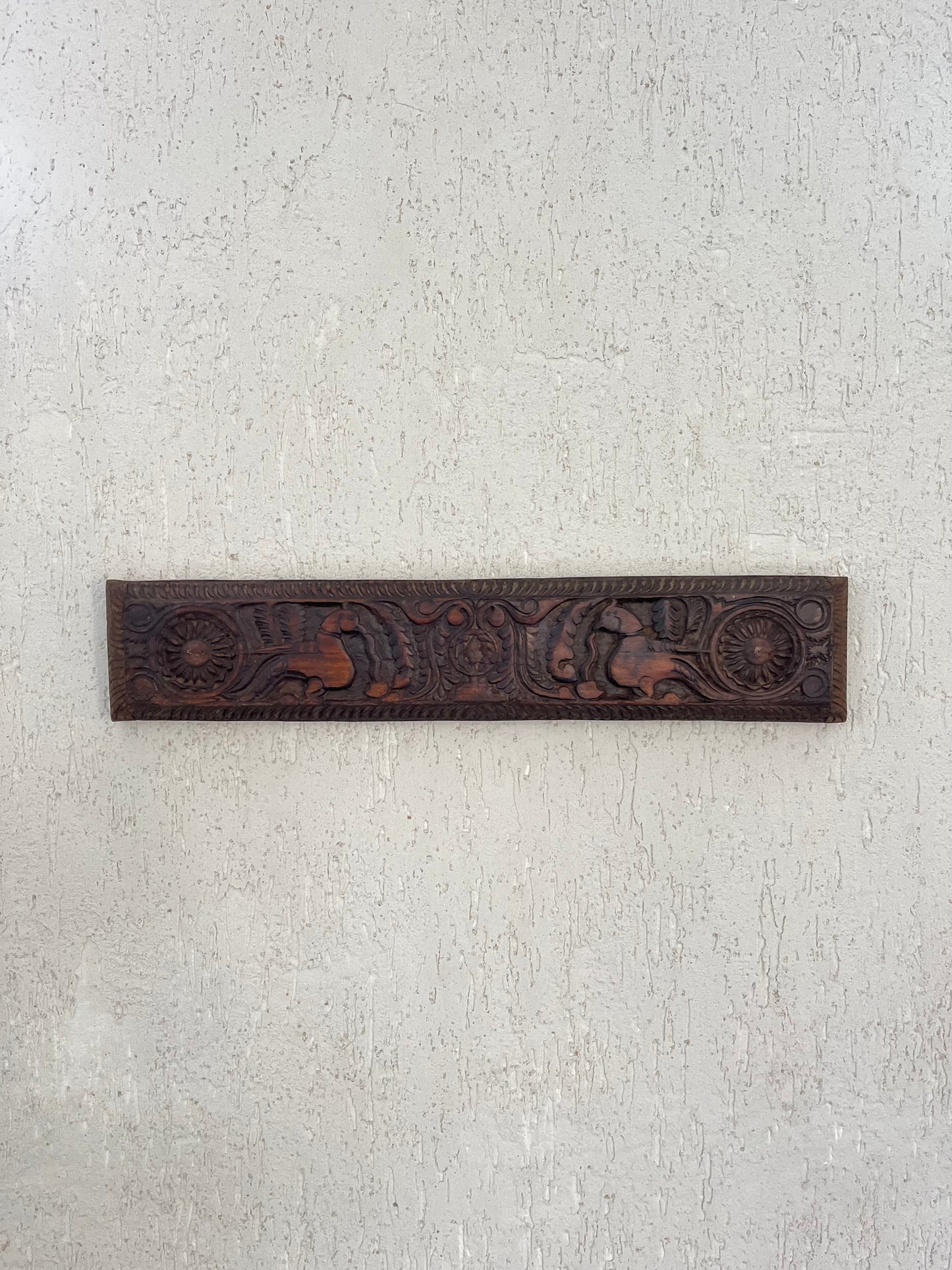 Wood Vintage Peacock wall Bracket