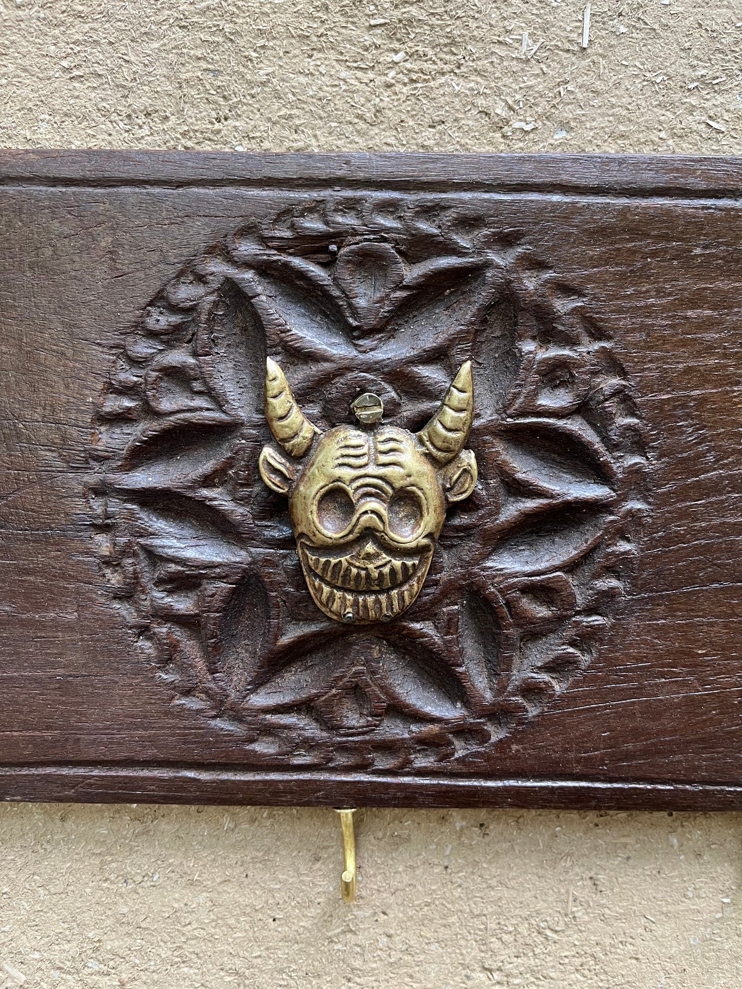 Hand Craved Brass Hook