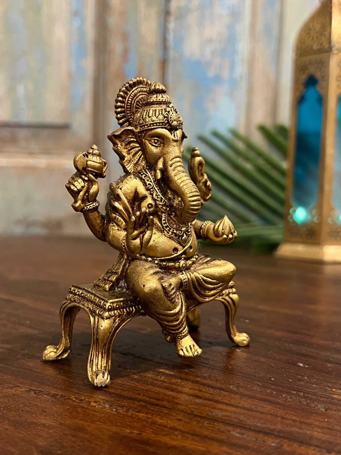 Ganesha Sitting On Chowki
