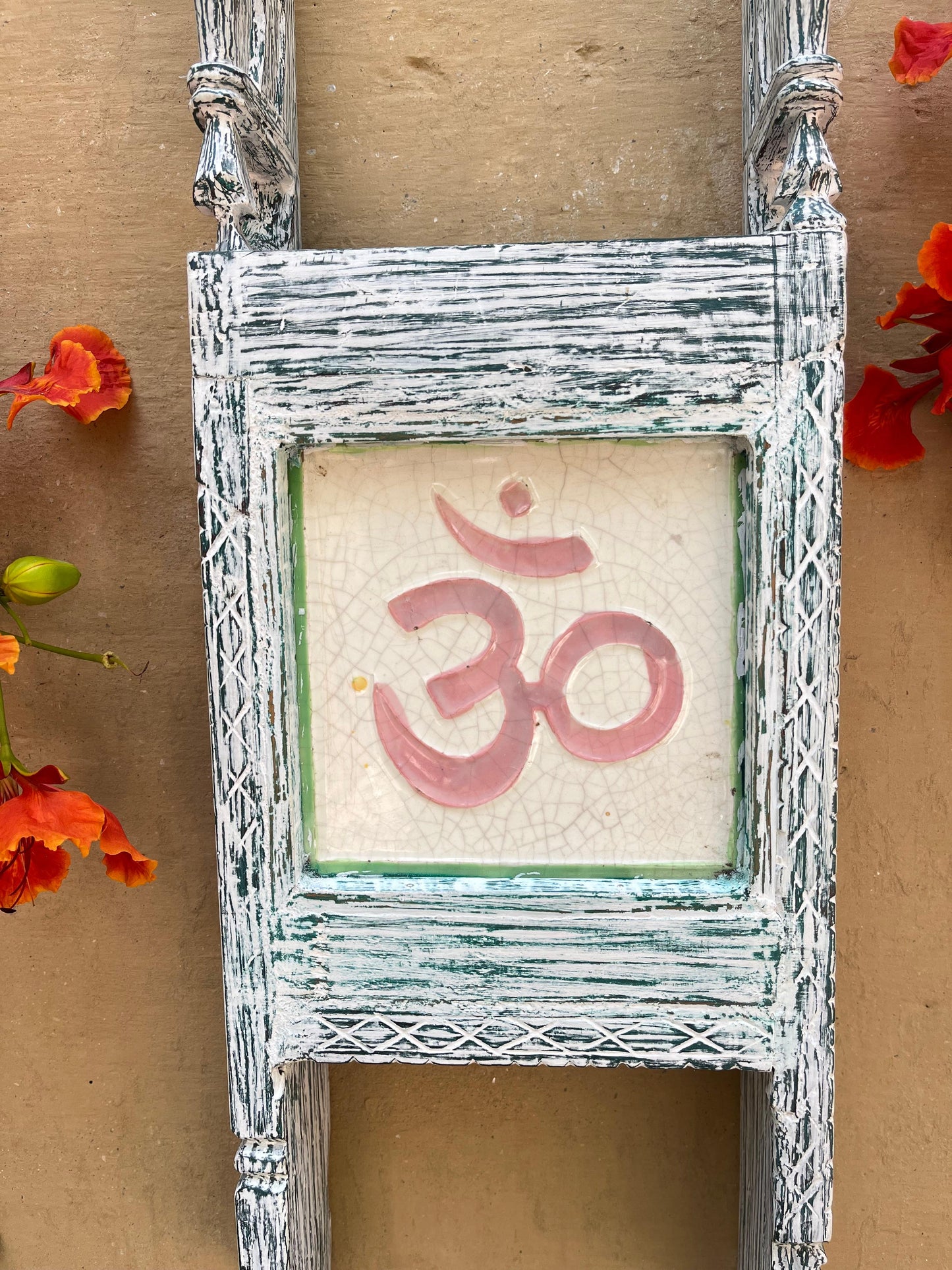 Gujarati Om Tile Frame 
