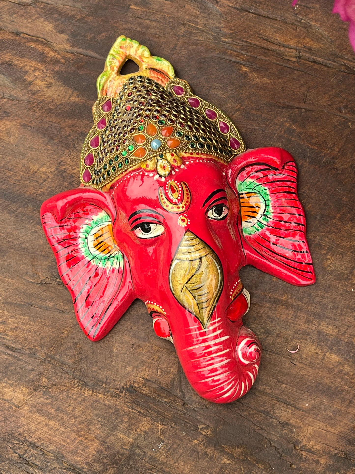 Metal Lord Ganesha Face Mask
