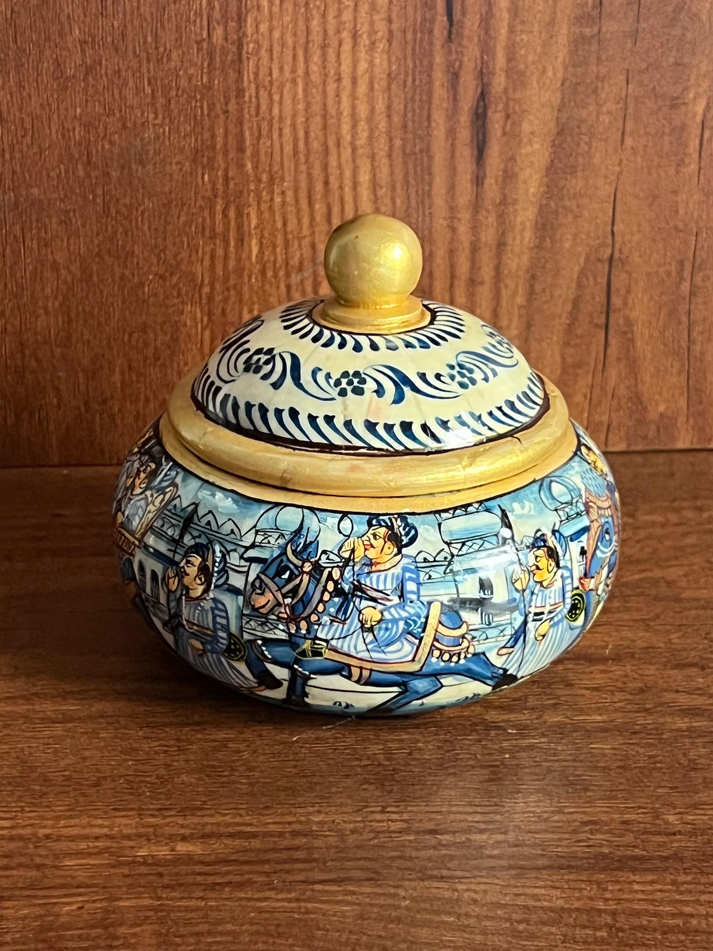 Hand Painted Round Box
