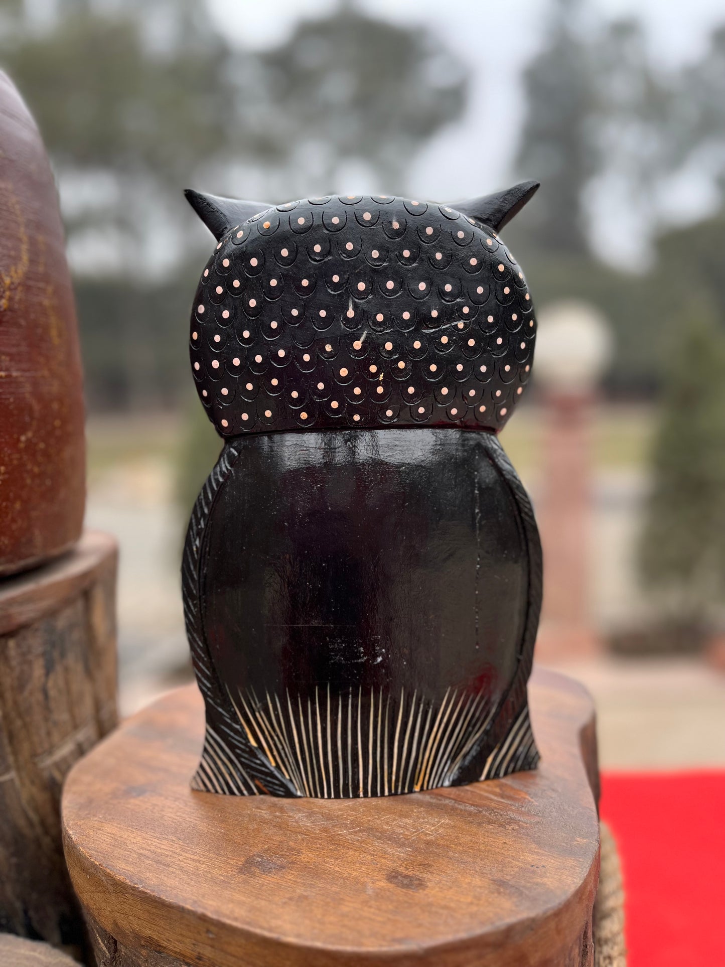 Wood Hand Painted Owl