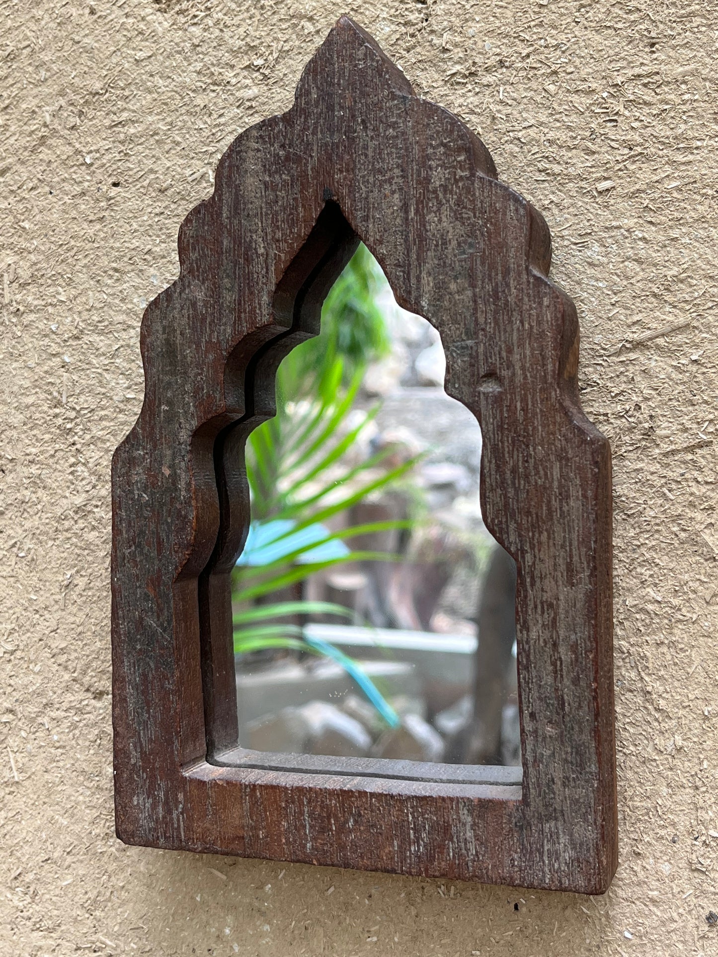 Wood Arch Decorative Mirror