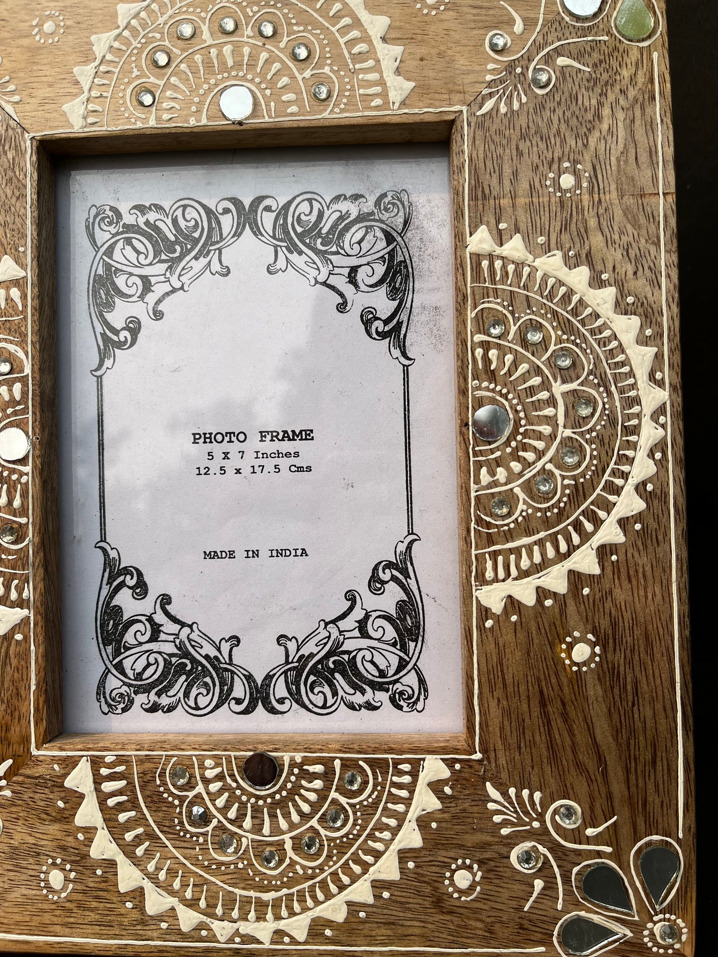 Photo Frame with Mirror work