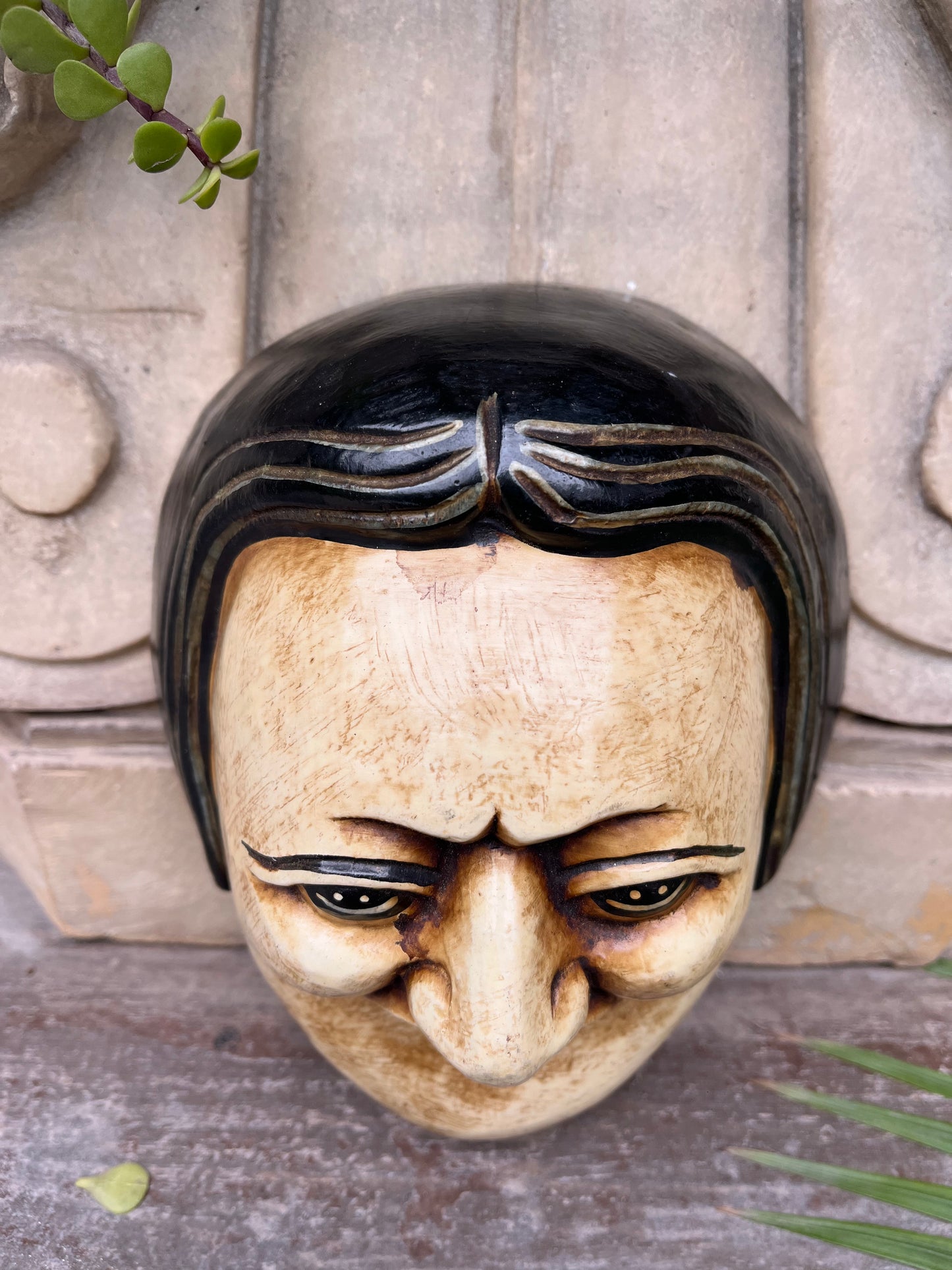 Wooden Clown Mask