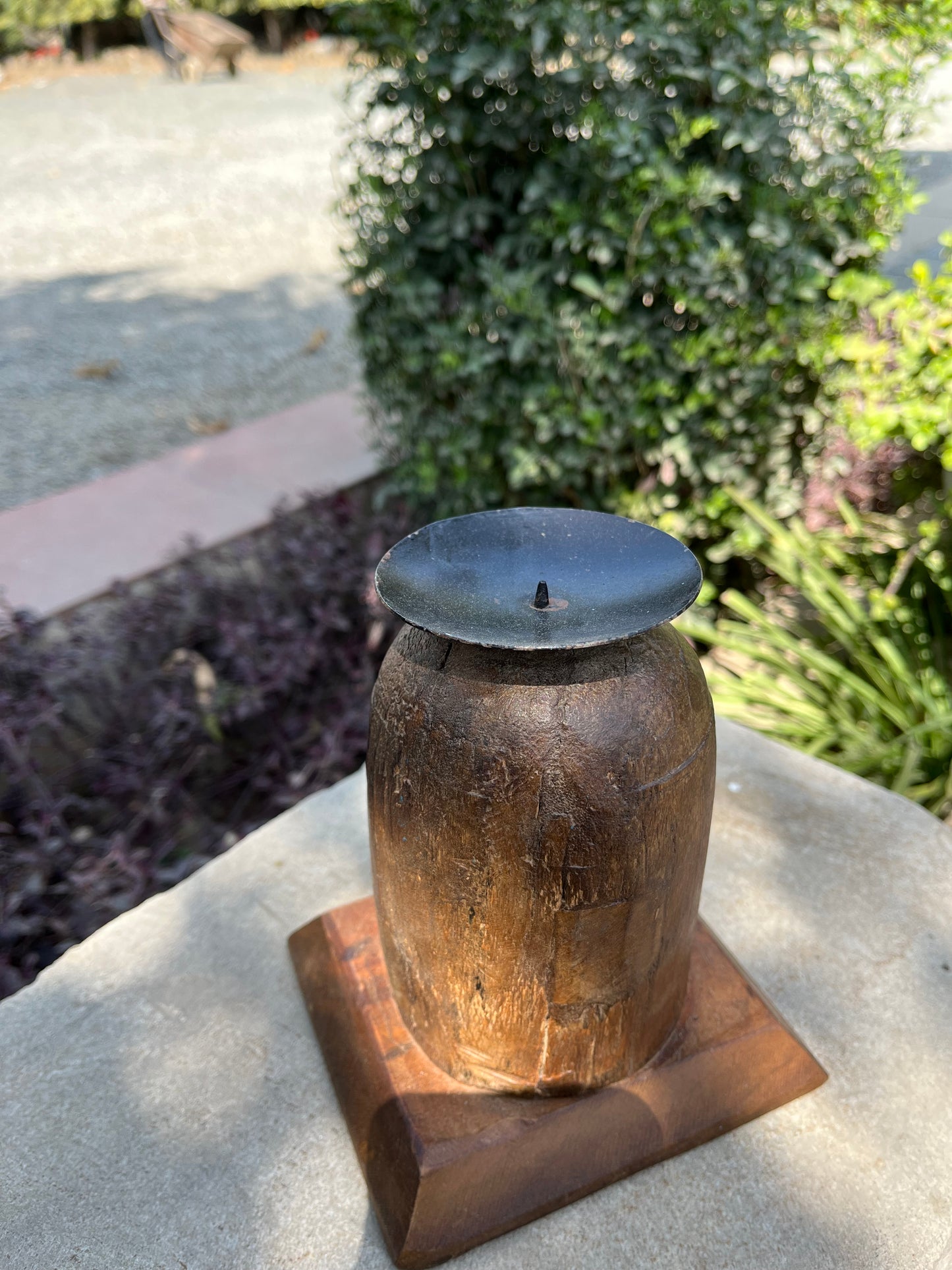 Wood Candle Holder