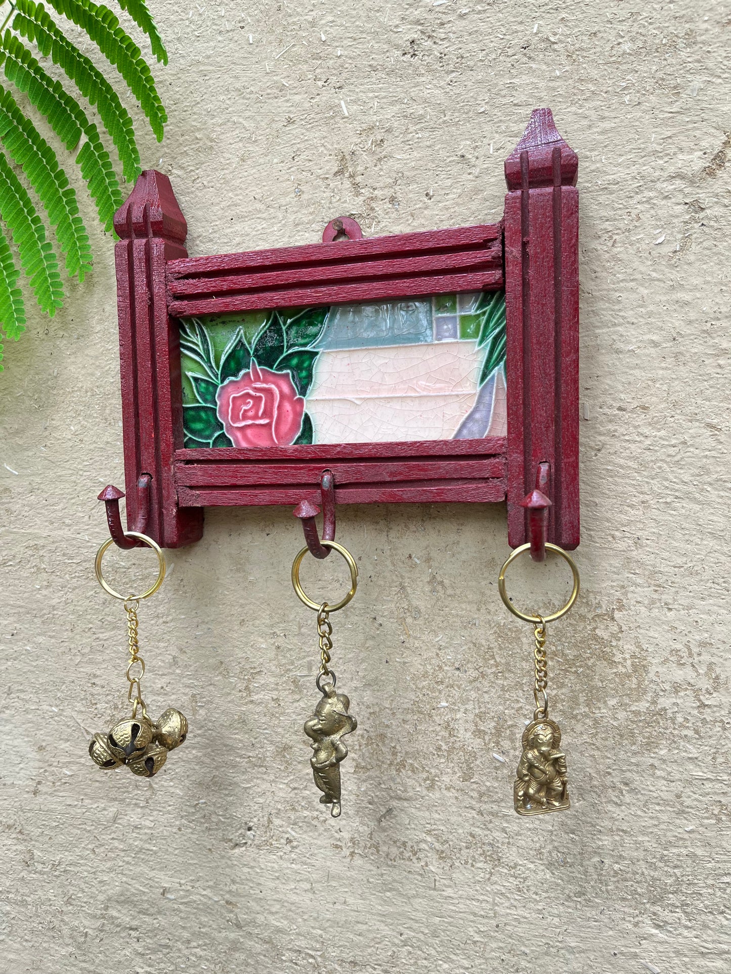 Hand Painted Old Tile Hook