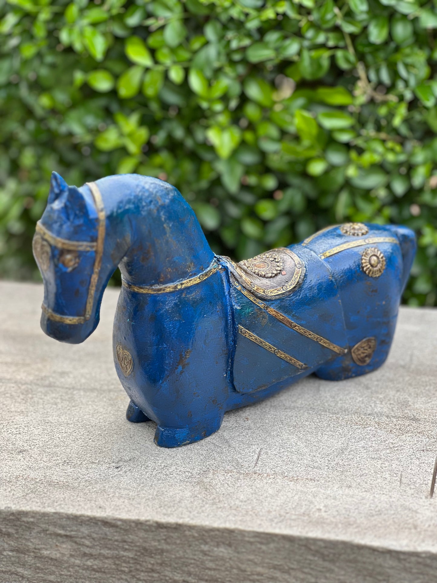Blue Hand Painted Horse