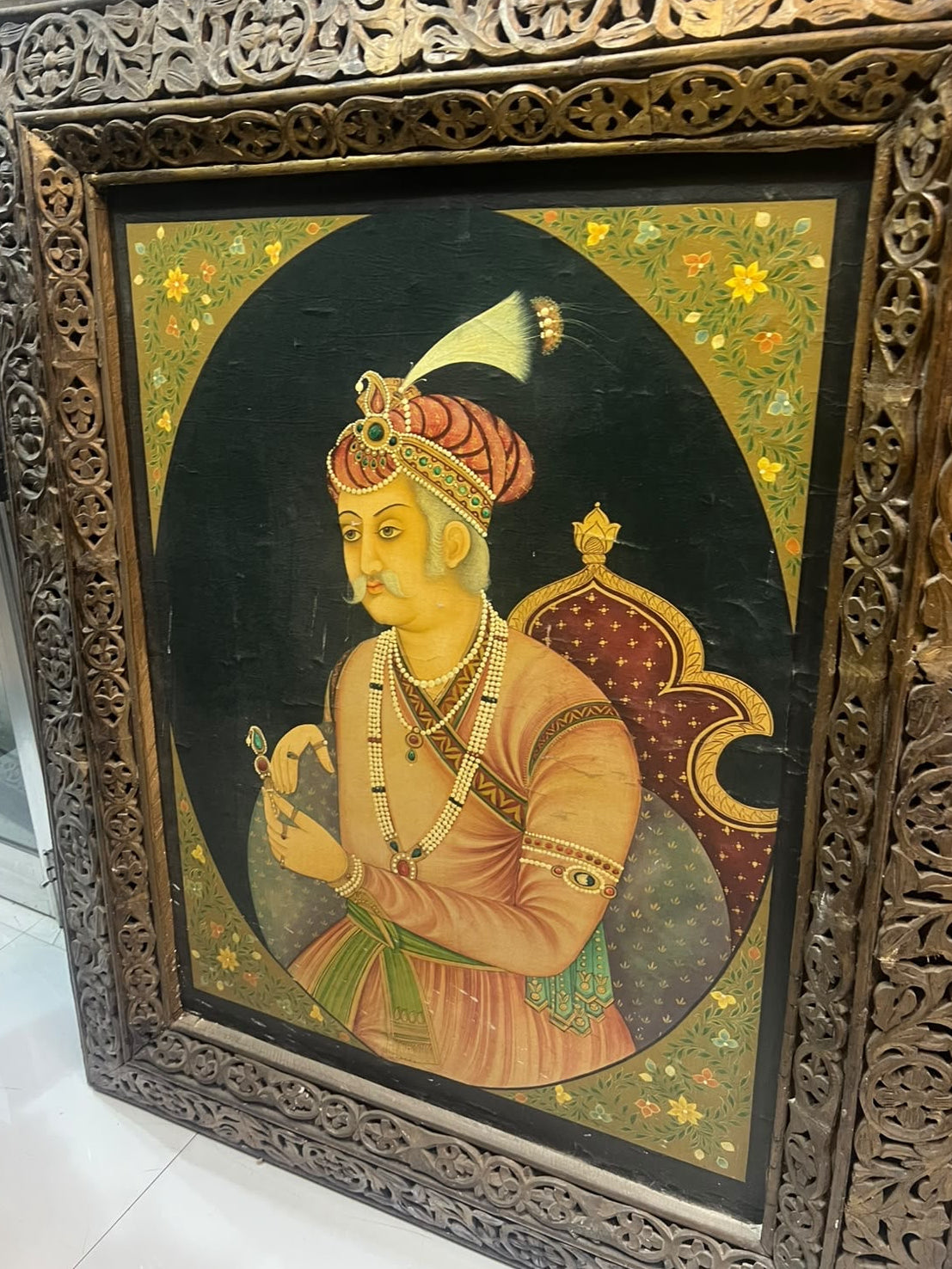 Canvas Mughal King Painting 