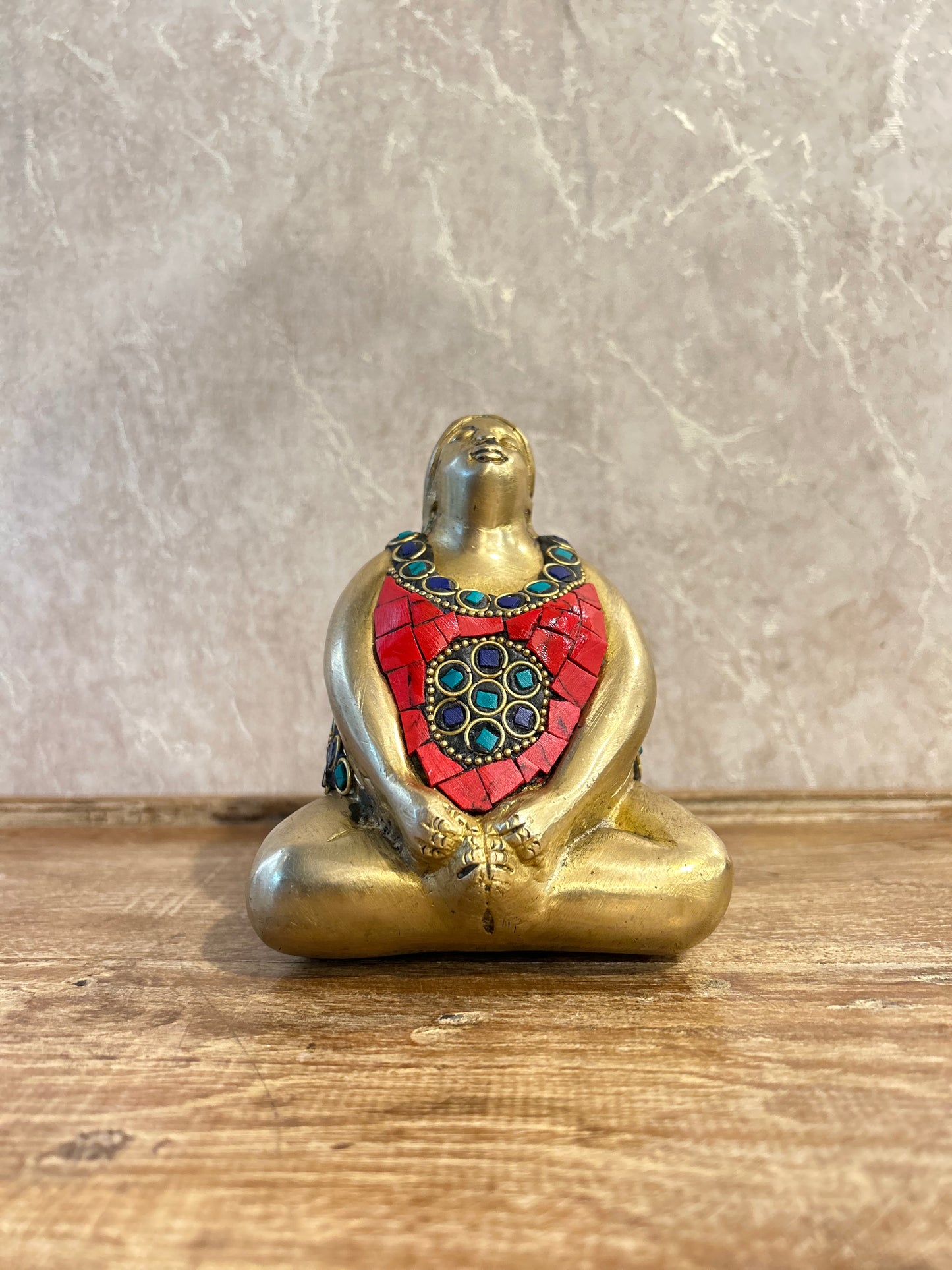 Brass Yogasana Sitting woman