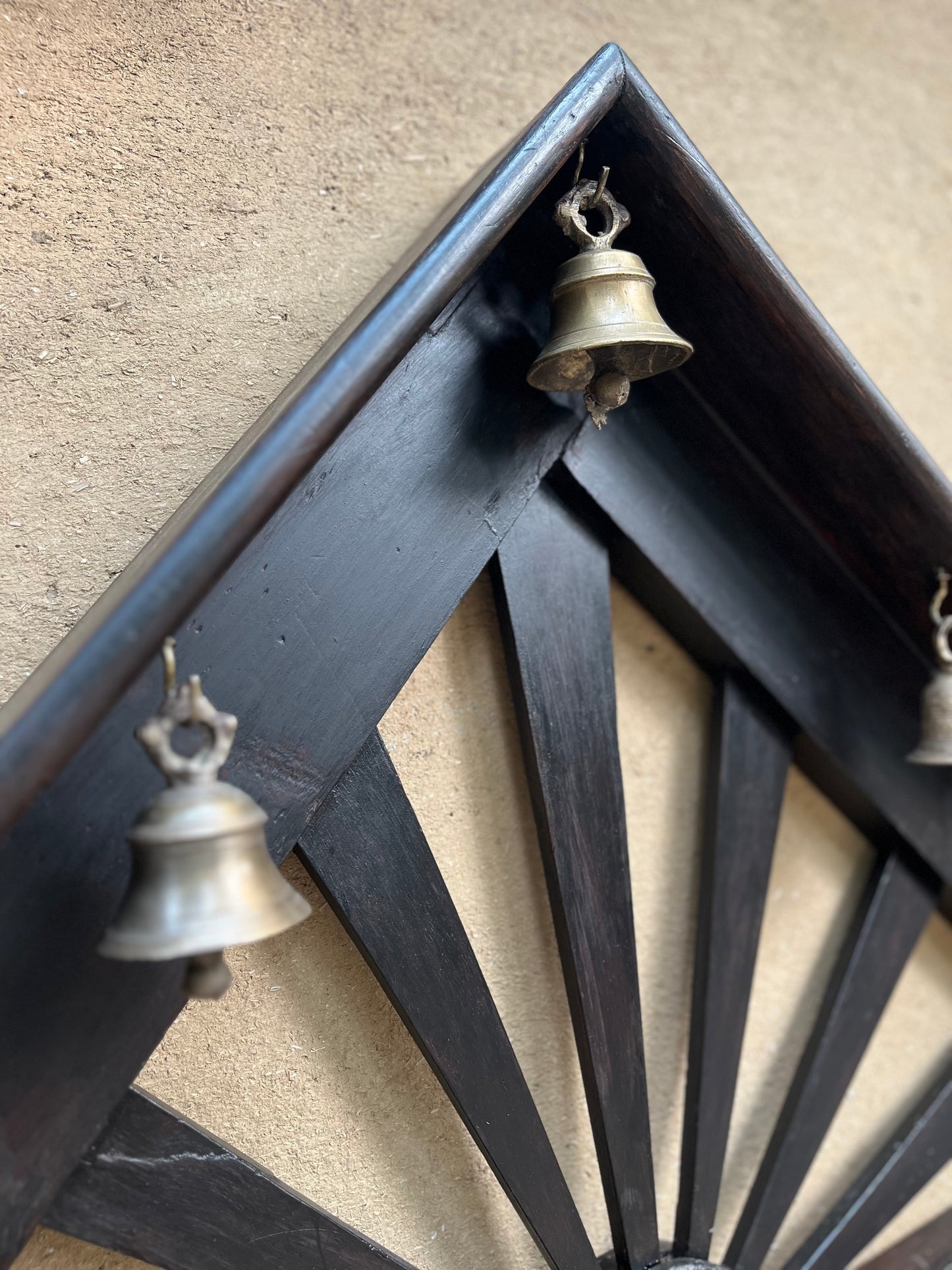 Vintage Wall Gable Brass Bells