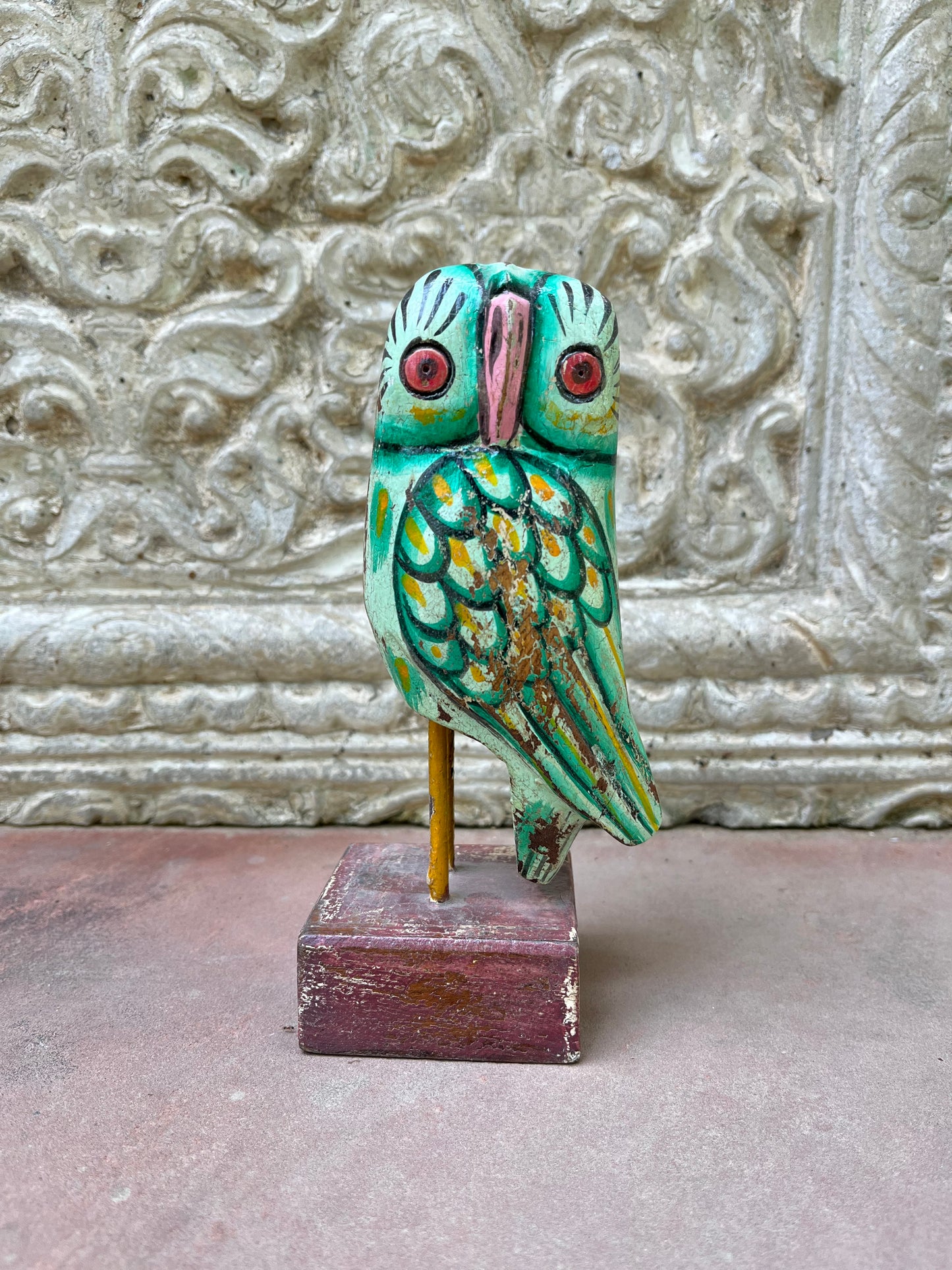 Wood Hand Painted Owl